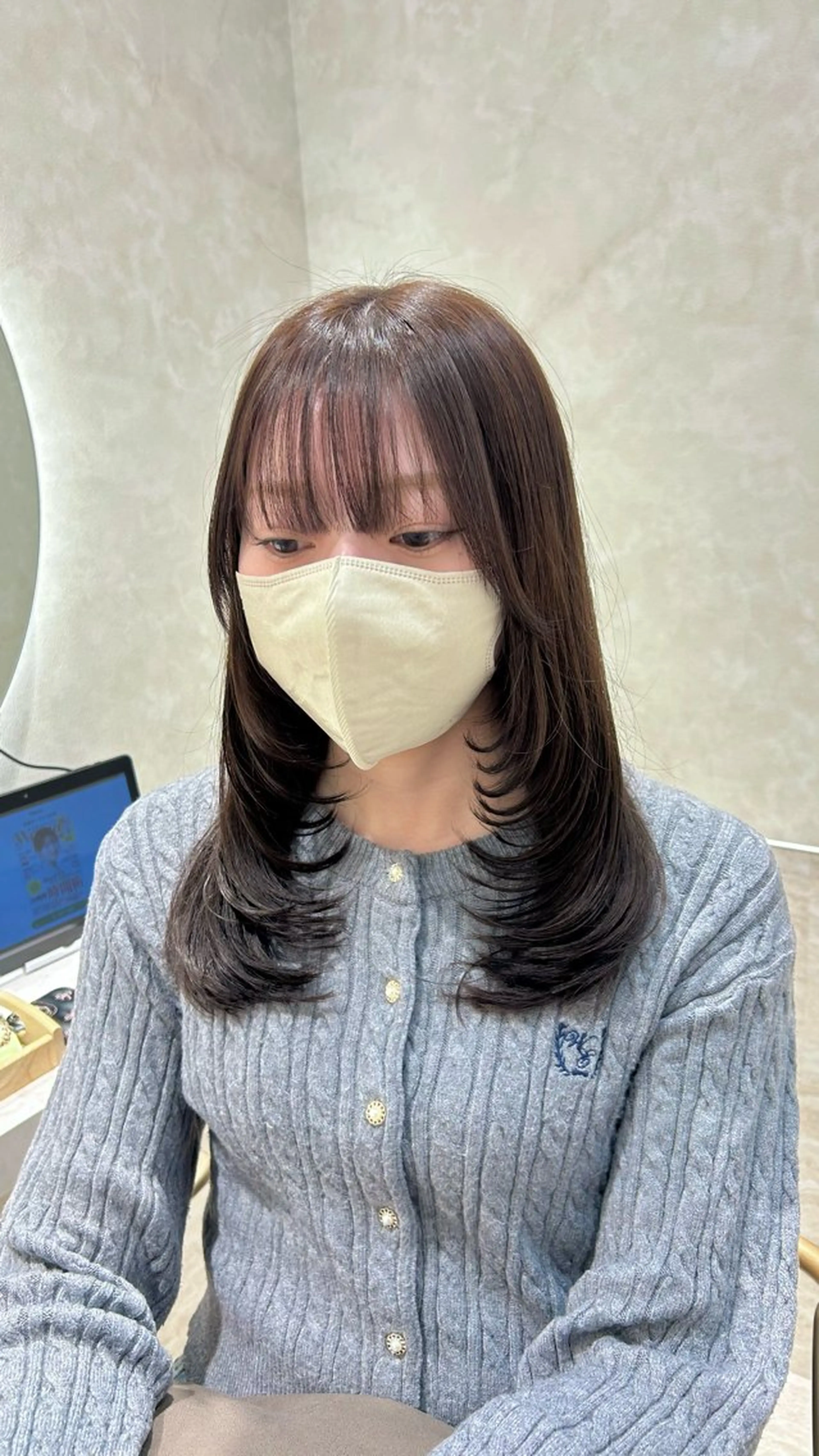 ロング カラー ショートボブ ベージュカラー ブリーチ ブラウンカラー 透明感カラー カット ヘアカラー トリートメント Eleanor枚方店 店長　飛鳥　薫のヘアスタイル