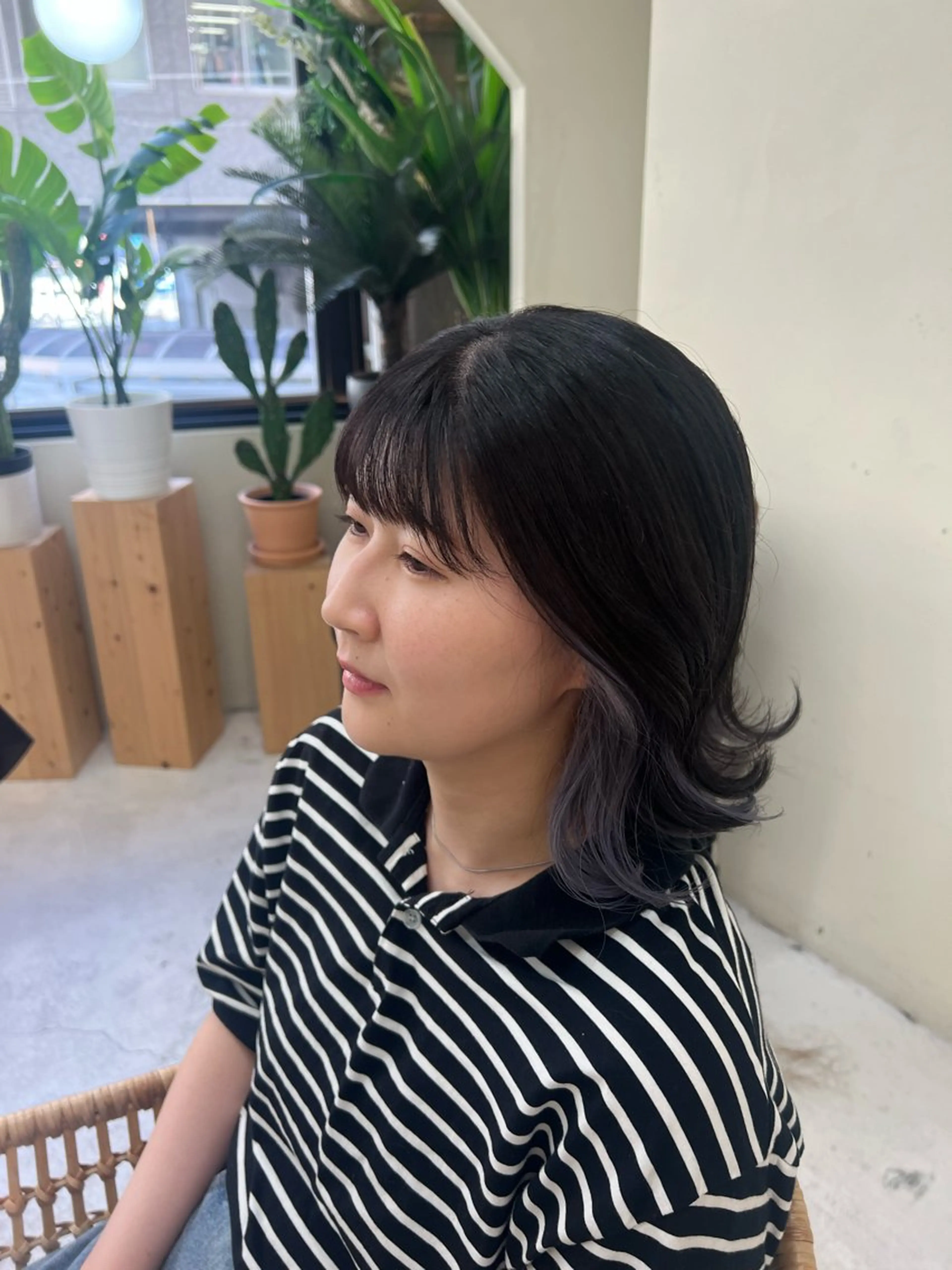 ミディアム 橋爪 明日香のヘアスタイル