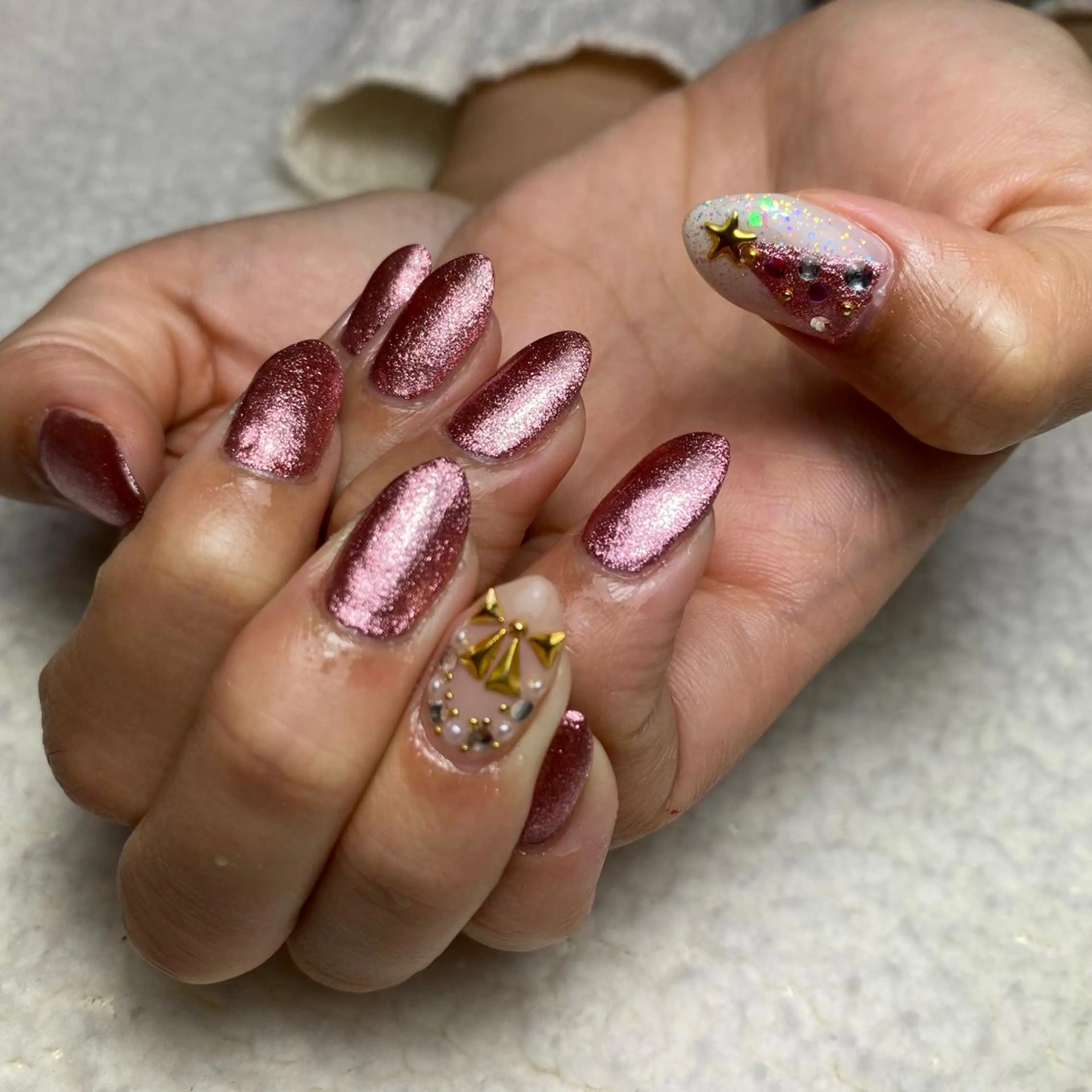 ネイル 冬ネイル クリスマス ハンドネイル COCO +のエステ・リラクイメージ