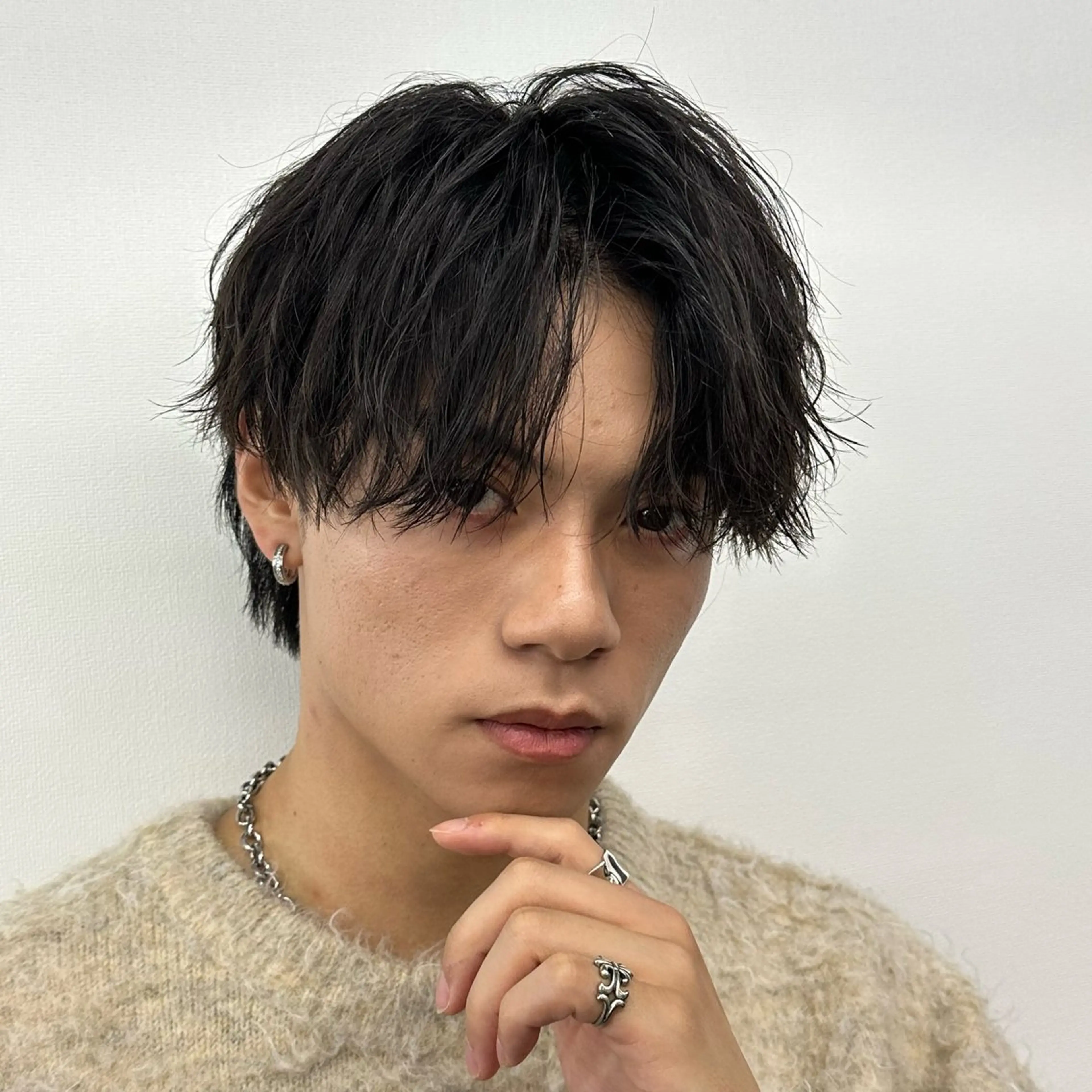 ミディアム メンズ 似合せ/結べる レイヤー/遼祐のヘアスタイル