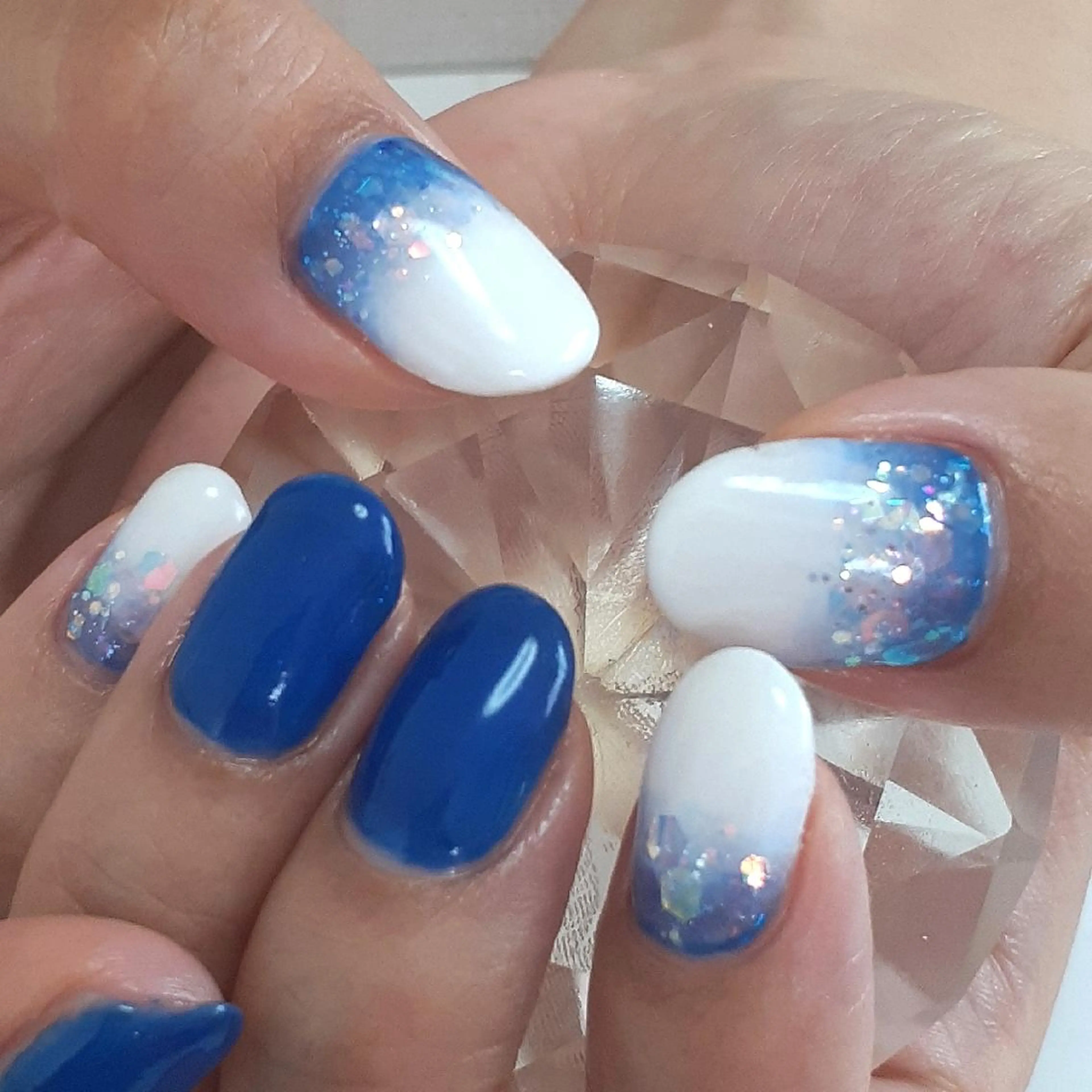 ネイル ブルー ハンドネイル 池元 真由美のネイルデザイン