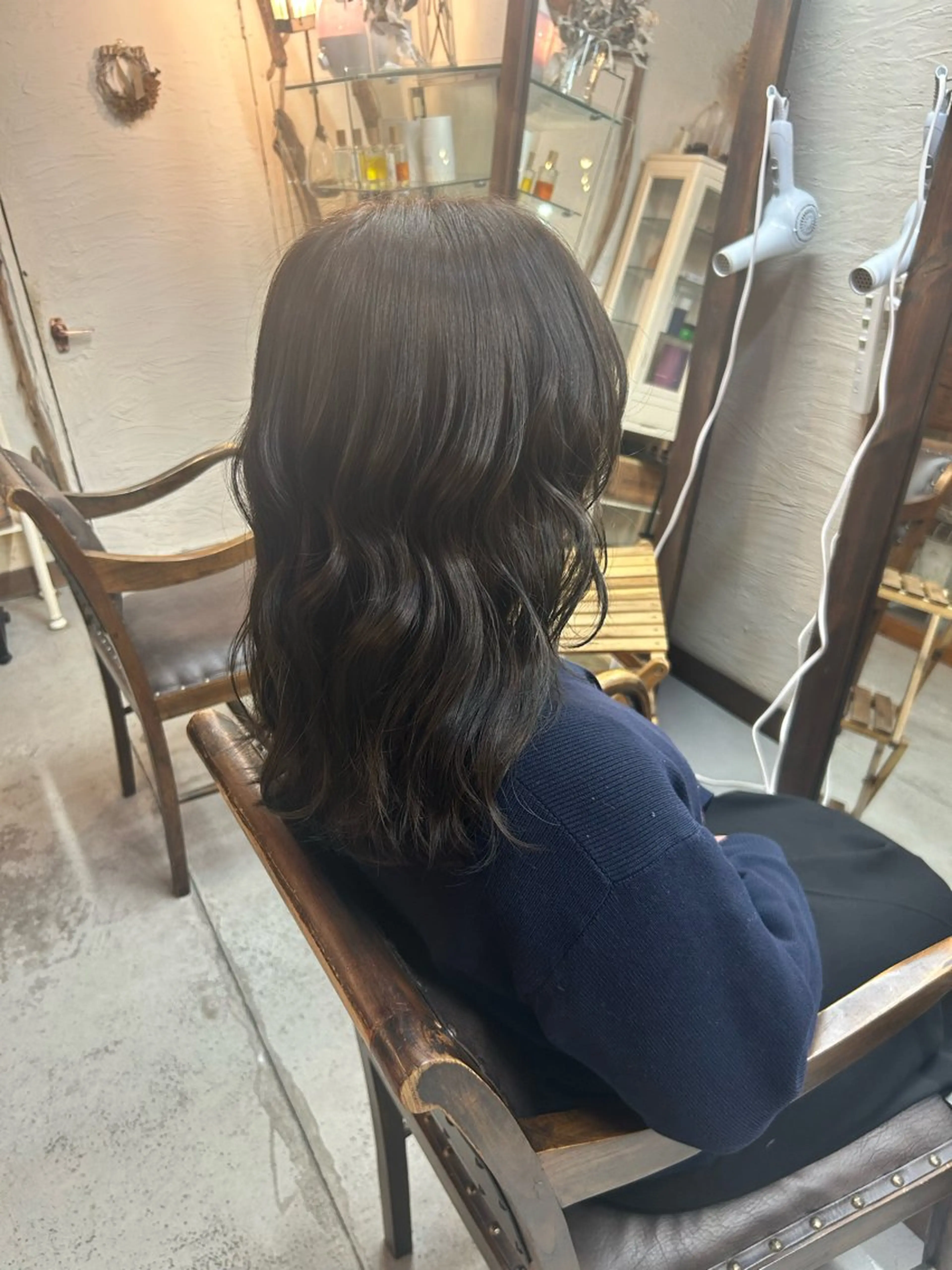 ミディアム カラー グレージュ オリーブカラー オリーブグレージュ オリーブグレー オレンジ ヘアカラー トリートメント minami 🐣のヘアスタイル