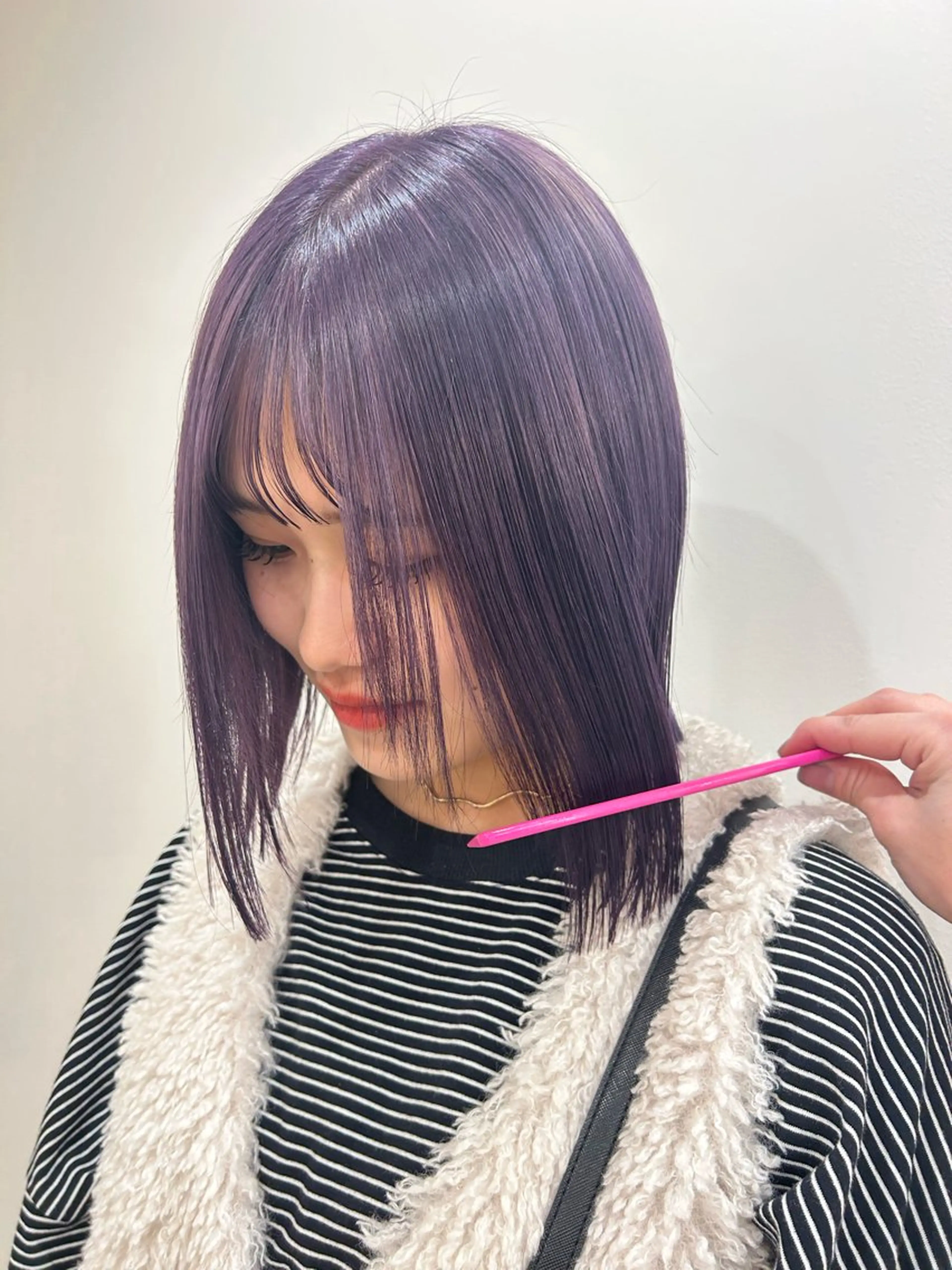 ミディアム カット ヘアカラー hair&eye🎀 /momoKaのヘアスタイル