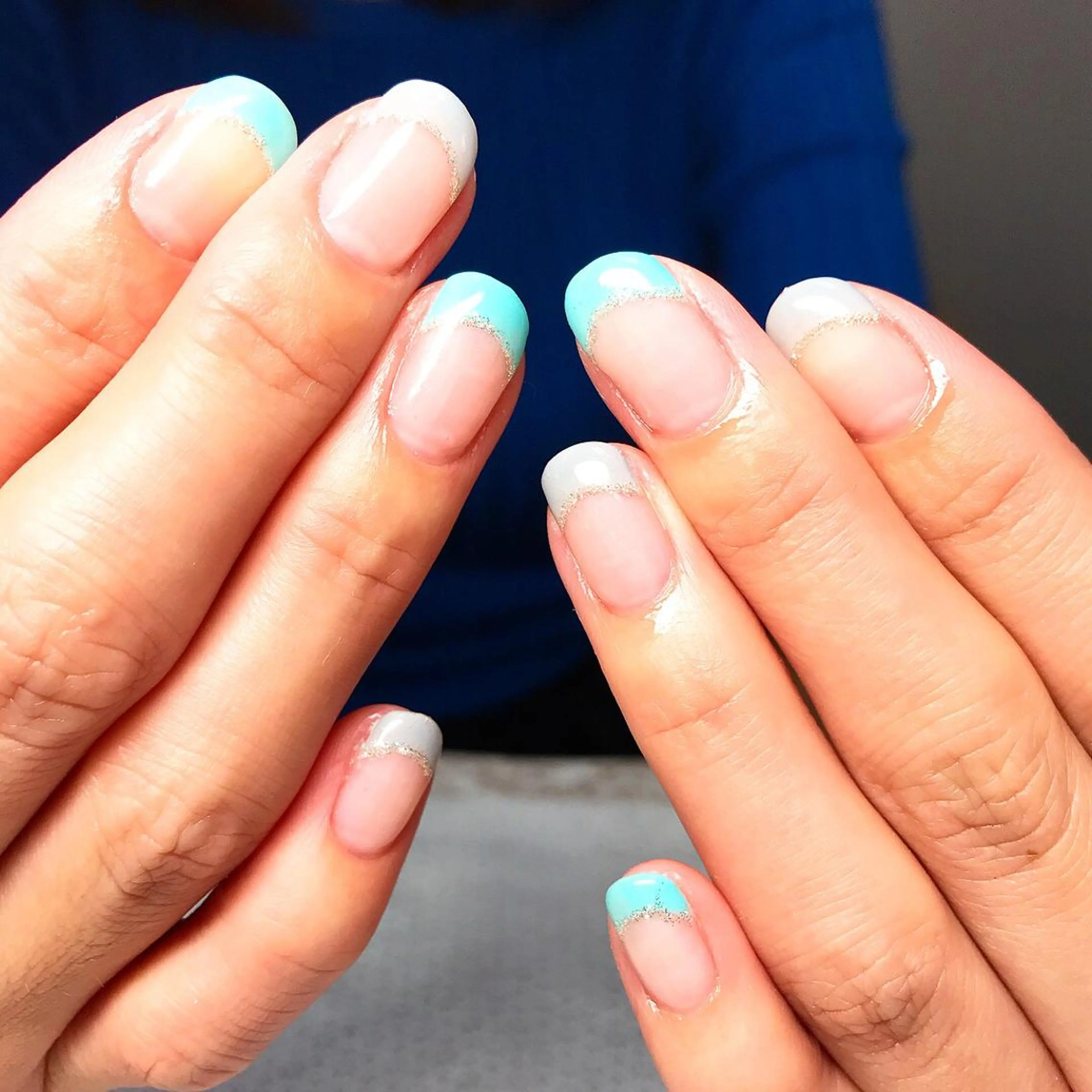 ネイル フレンチネイル ラメ(グリッター) ハンドネイル COCO +のエステ・リラクイメージ