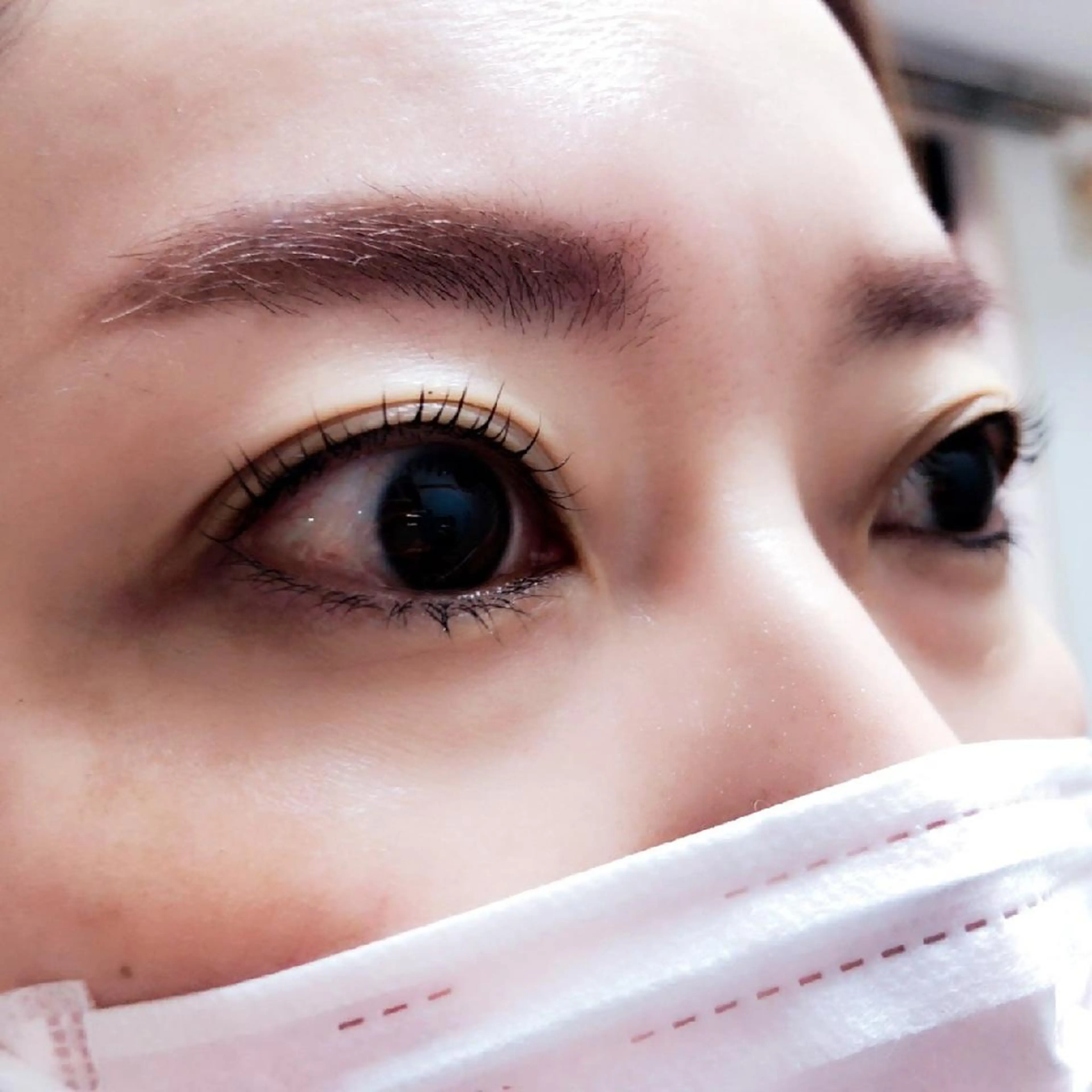 マツエク・マツパ 付け放題 フラットラッシュ 下まつげエクステ 一重×まつ毛パーマ ボリュームラッシュ 吉岡 ゆうなのマツエク・マツパデザイン