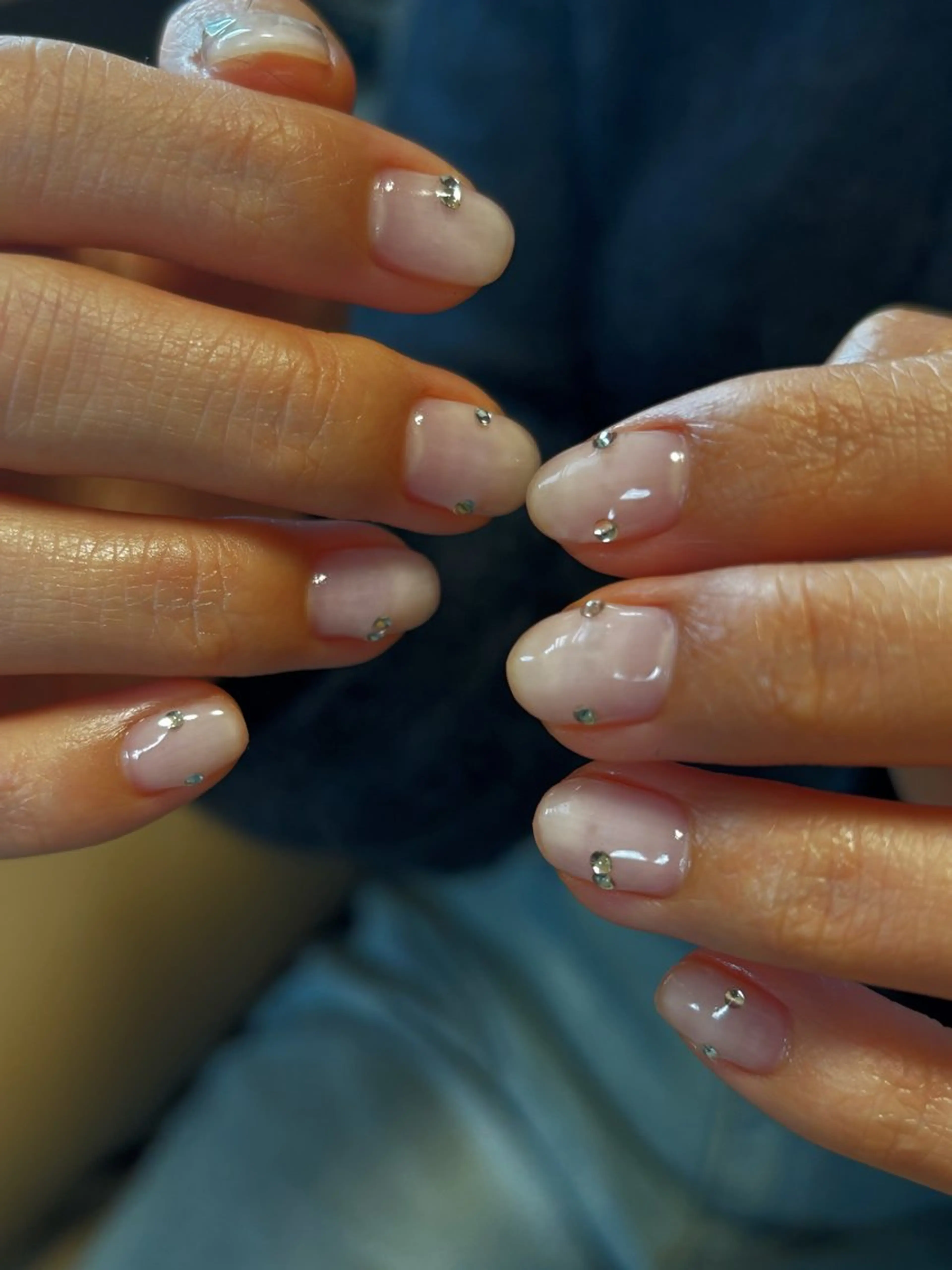 ネイル クリアネイル ジェルネイル キラキラネイル マグネットネイル ニュアンスネイル ハンドネイル tamu nail 　金町のネイルデザイン