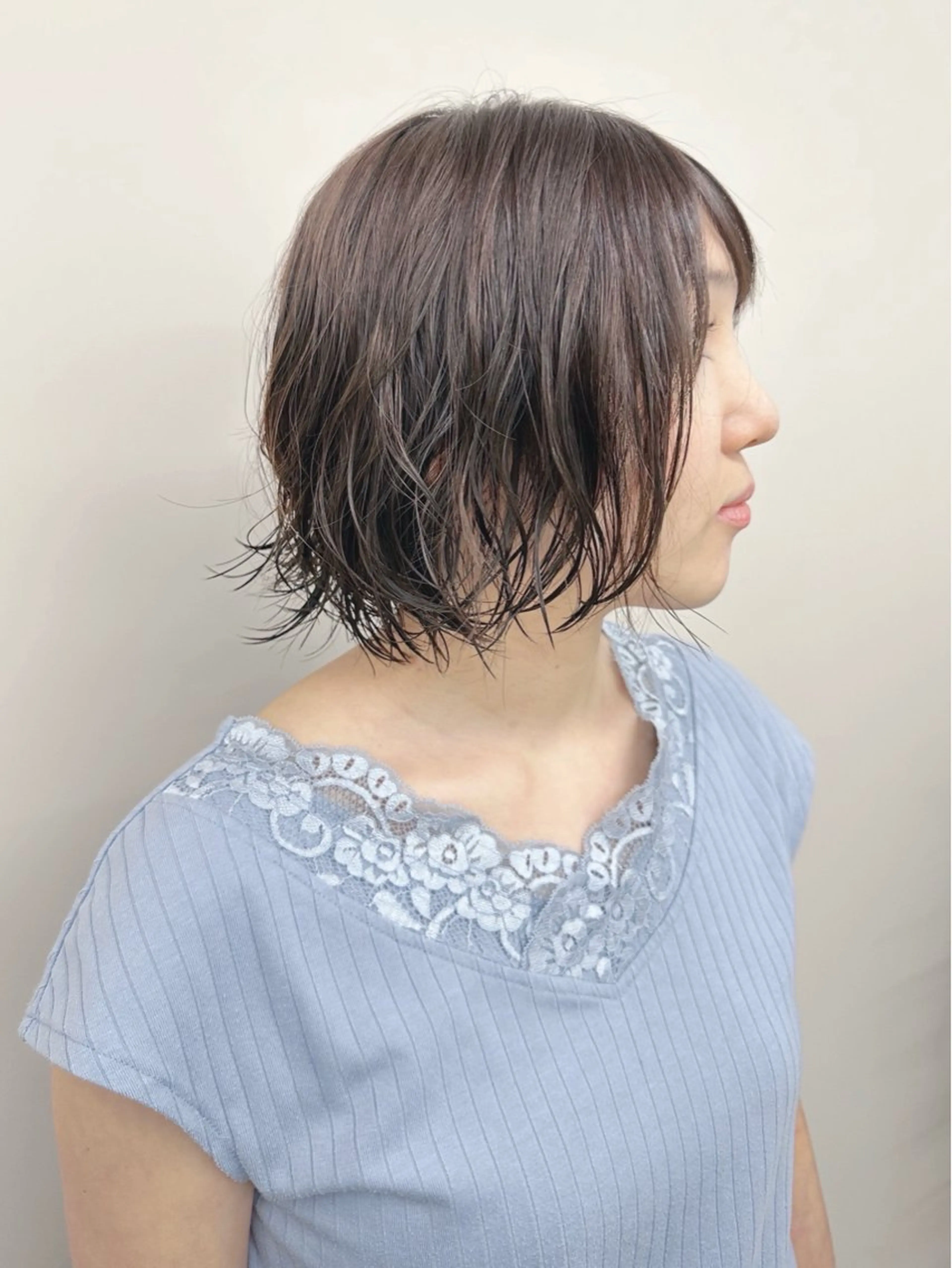 ショート パーマ カット パーマ ボブ/ゆるふわ ボブパーマ/とういのヘアスタイル