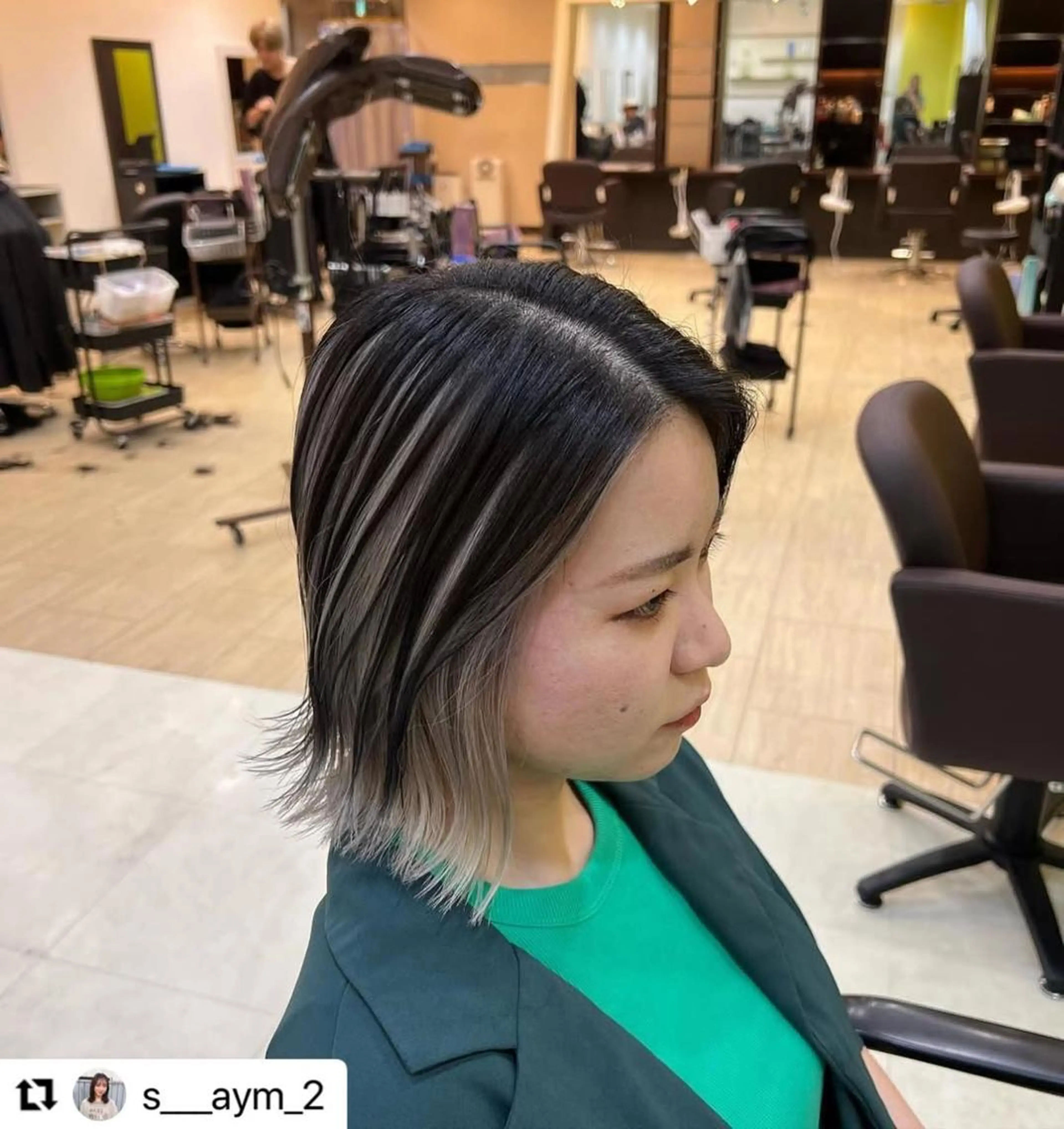 セミロング 切りっぱなしボブ ボブ 外ハネヘア 🩷Eny terrace🩷のヘアスタイル