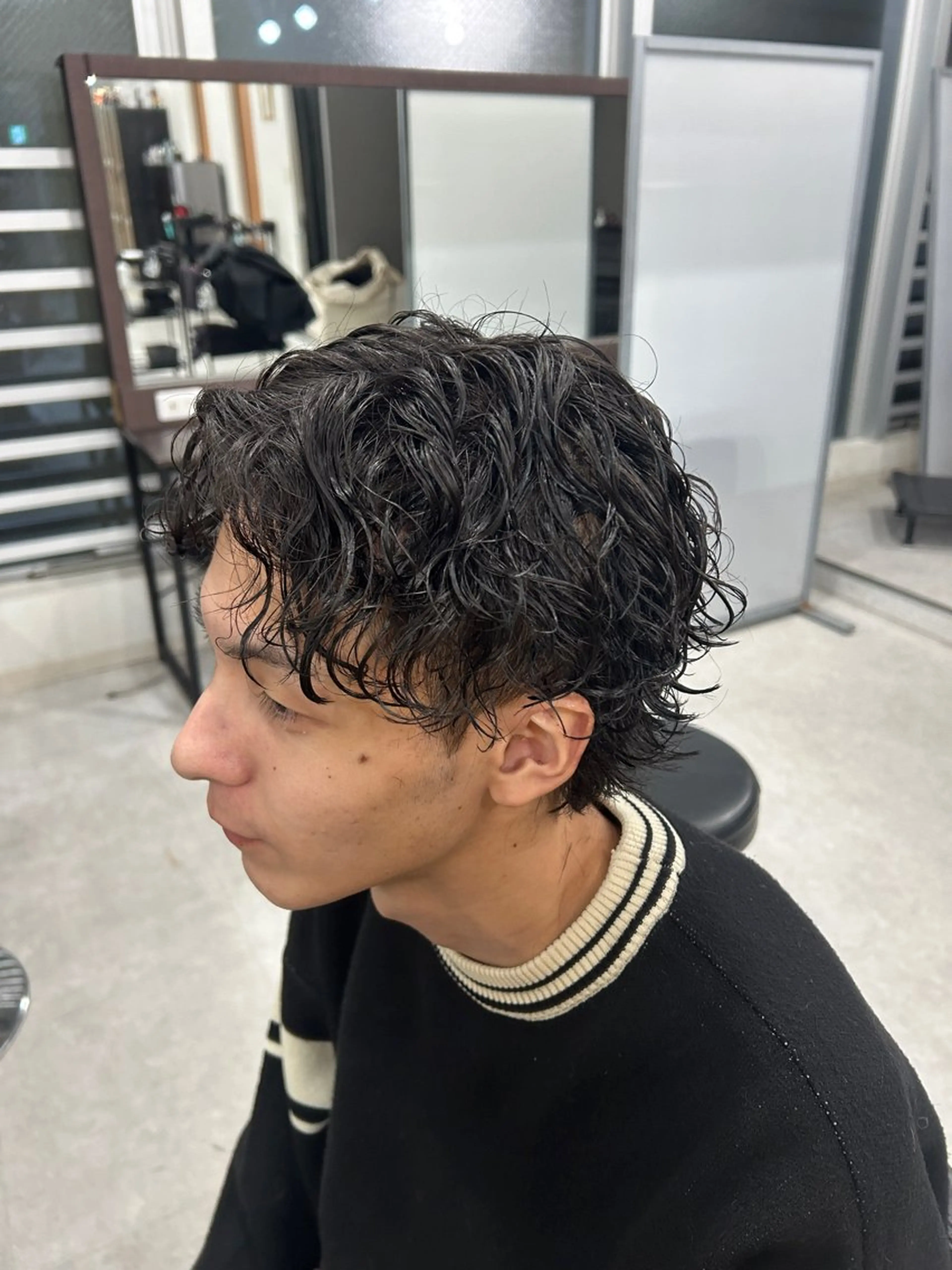 パーマ メンズ カット パーマ トリートメント ヘッドスパ ヘアセット カズキ🌼SNSモデ ル募集中のヘアスタイル