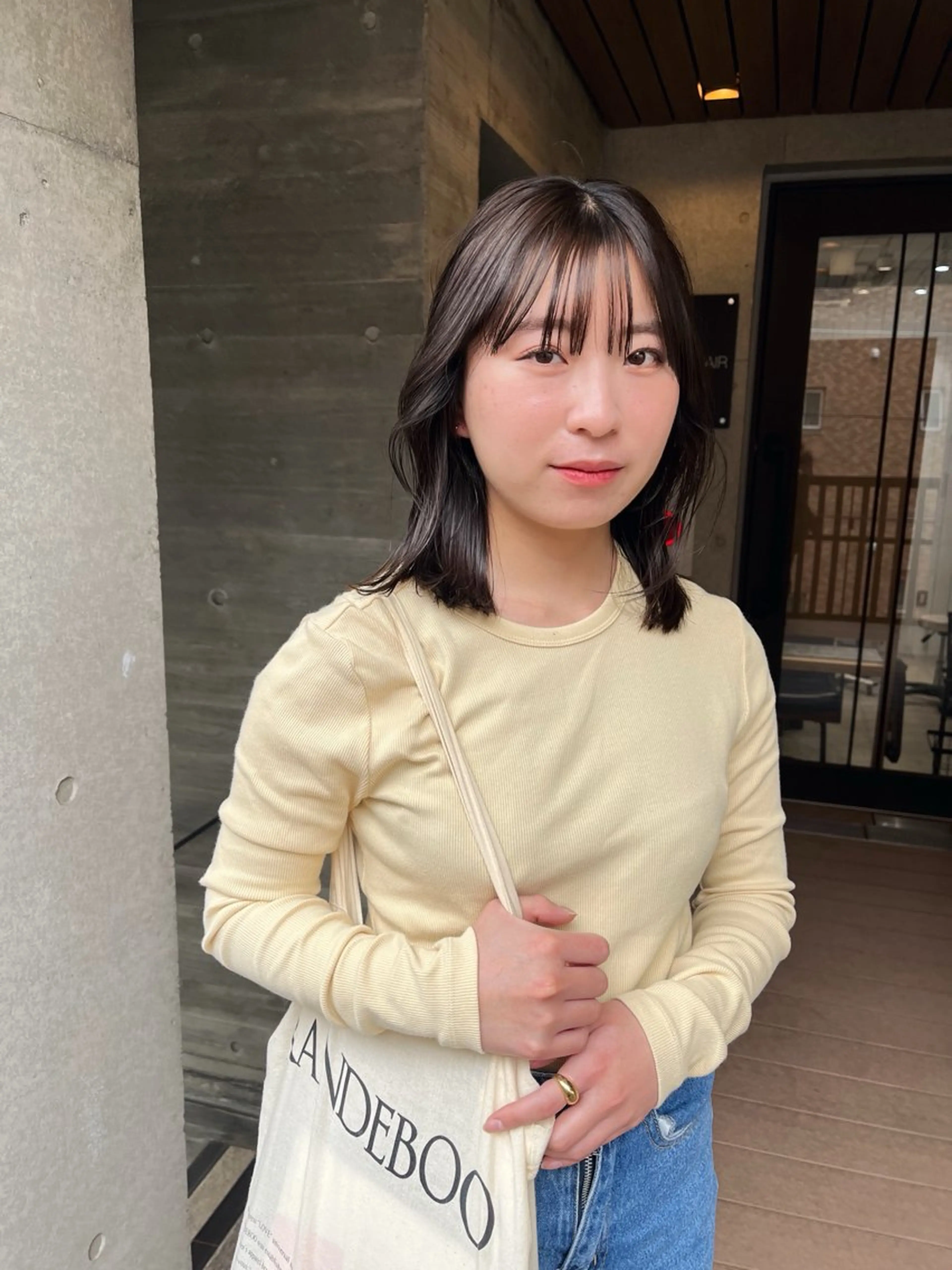 ミディアム カラー ベージュカラー 透明感カラー 暖色/パーマ 🌼クニトウメイのヘアスタイル