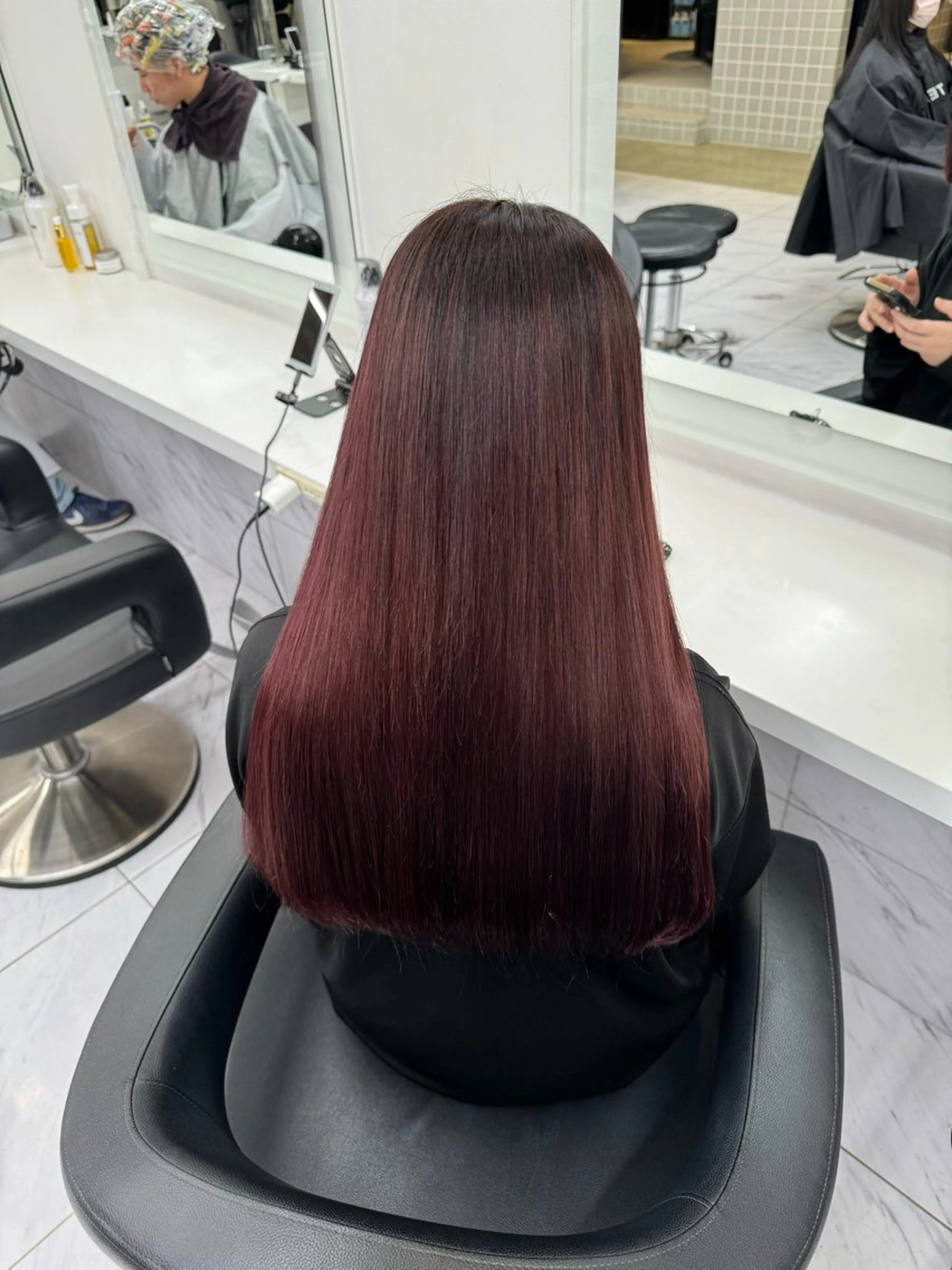 ミディアム カラー パーマ ヘアアレンジ メンズ キッズ 韓国系🇰🇷🩶 艶暗髪/MEIのヘアスタイル