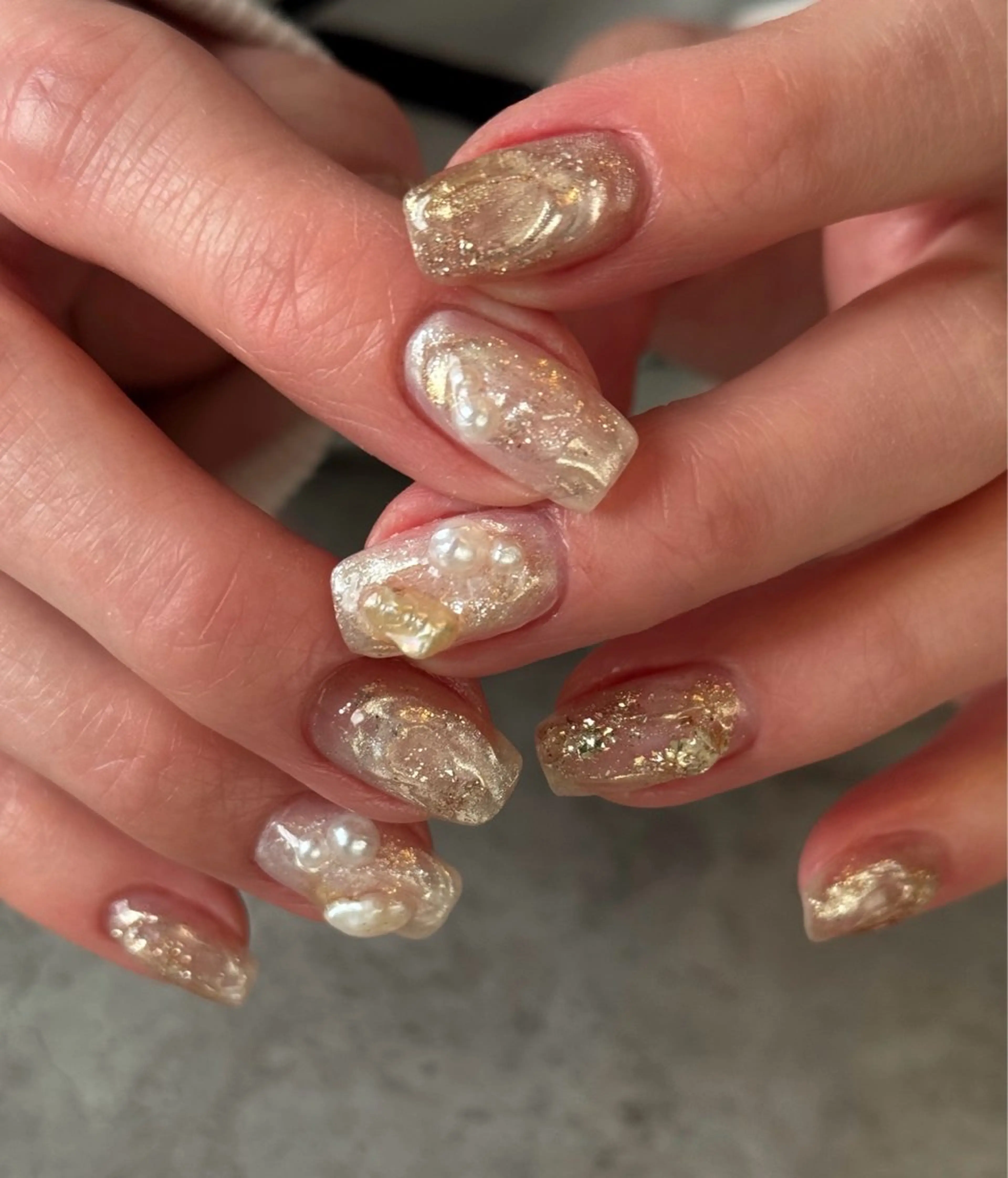 ネイル クリアネイル ニュアンスネイル ハンドネイル Blé nailのネイルデザイン