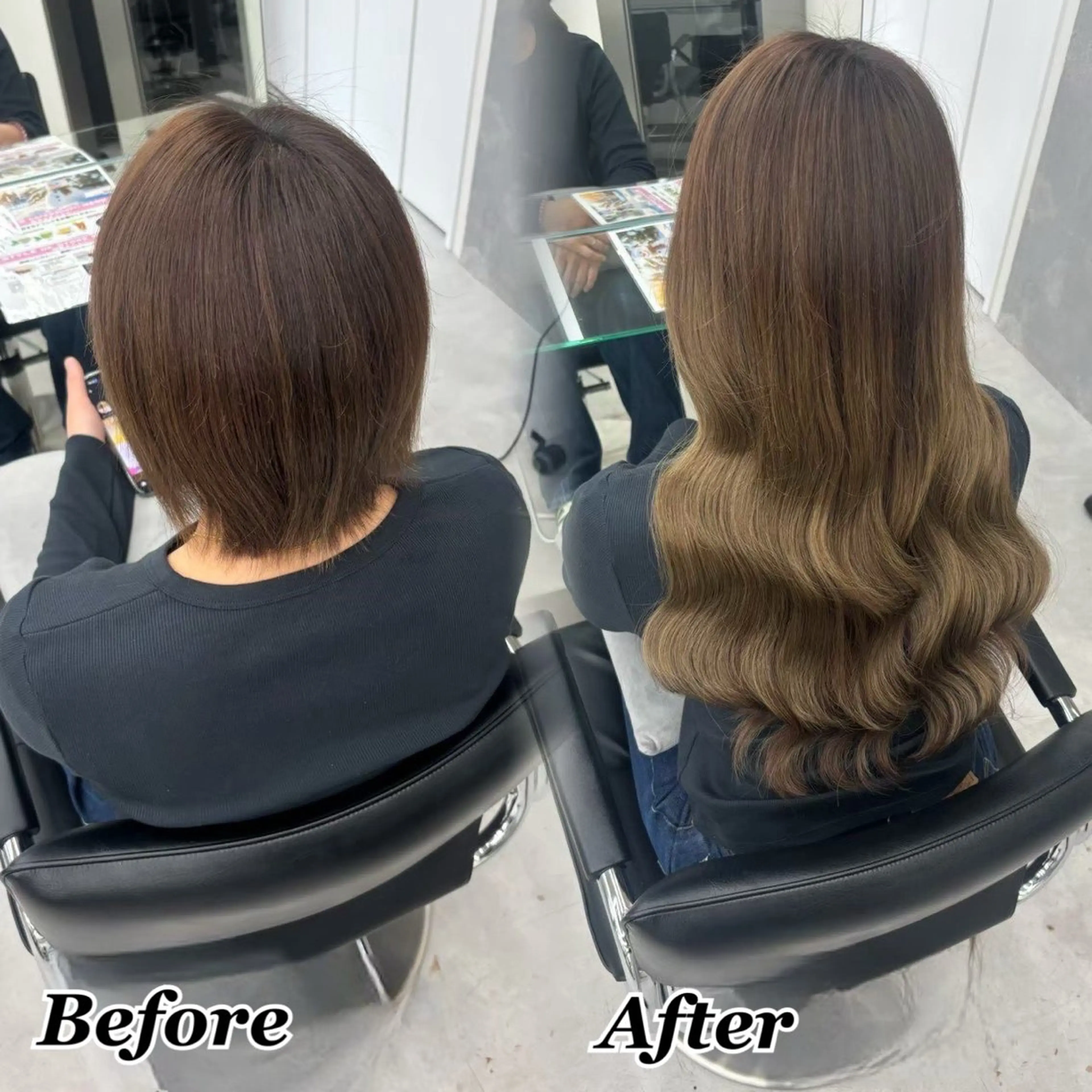 エクステ ヘアメ🎀推しカラー 🥣横浜/しほ🧸のヘアスタイル