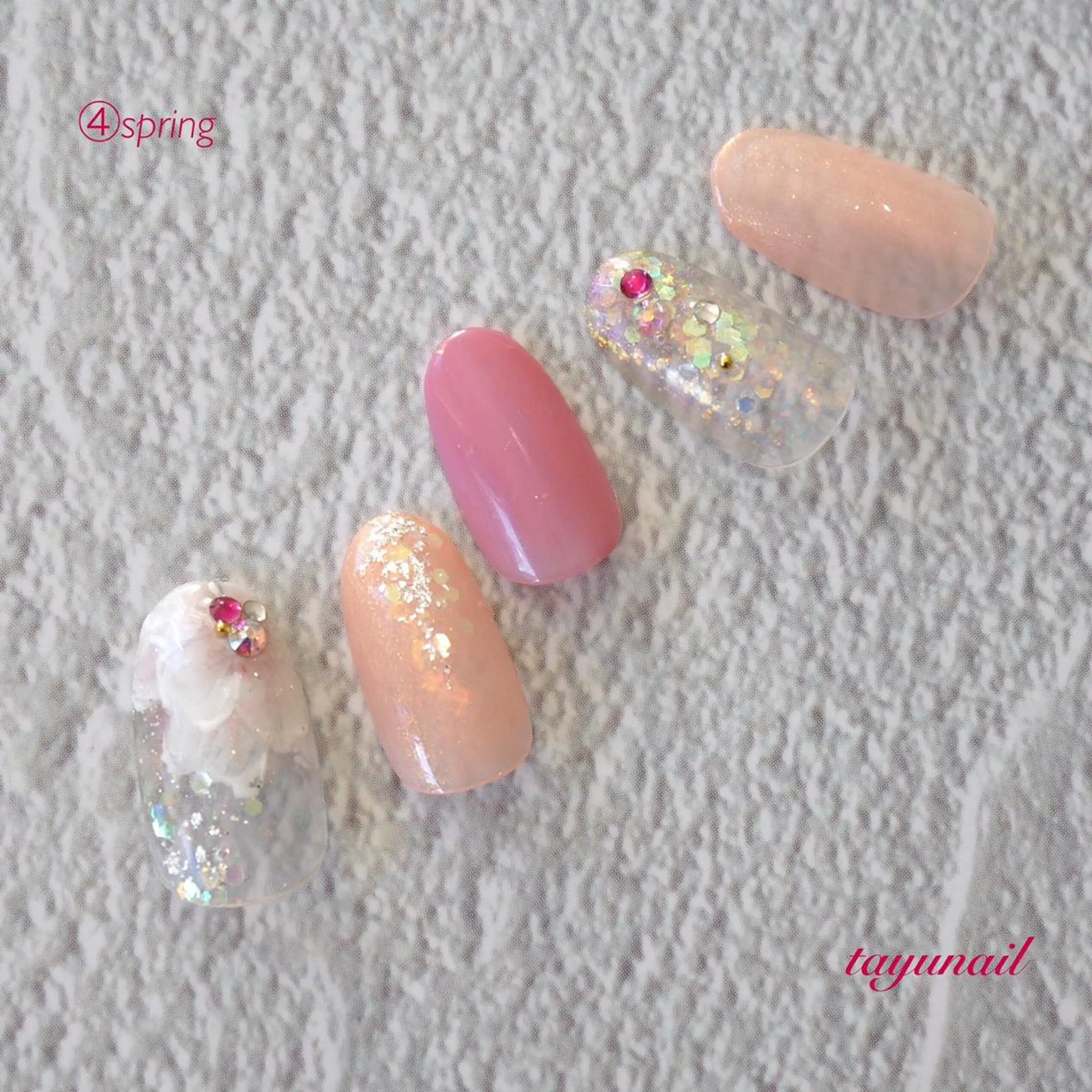 ネイル アートネイル ブルー フラワーネイル フットネイル ニュアンスネイル ネイルサロン 【たゆnail】のネイルデザイン