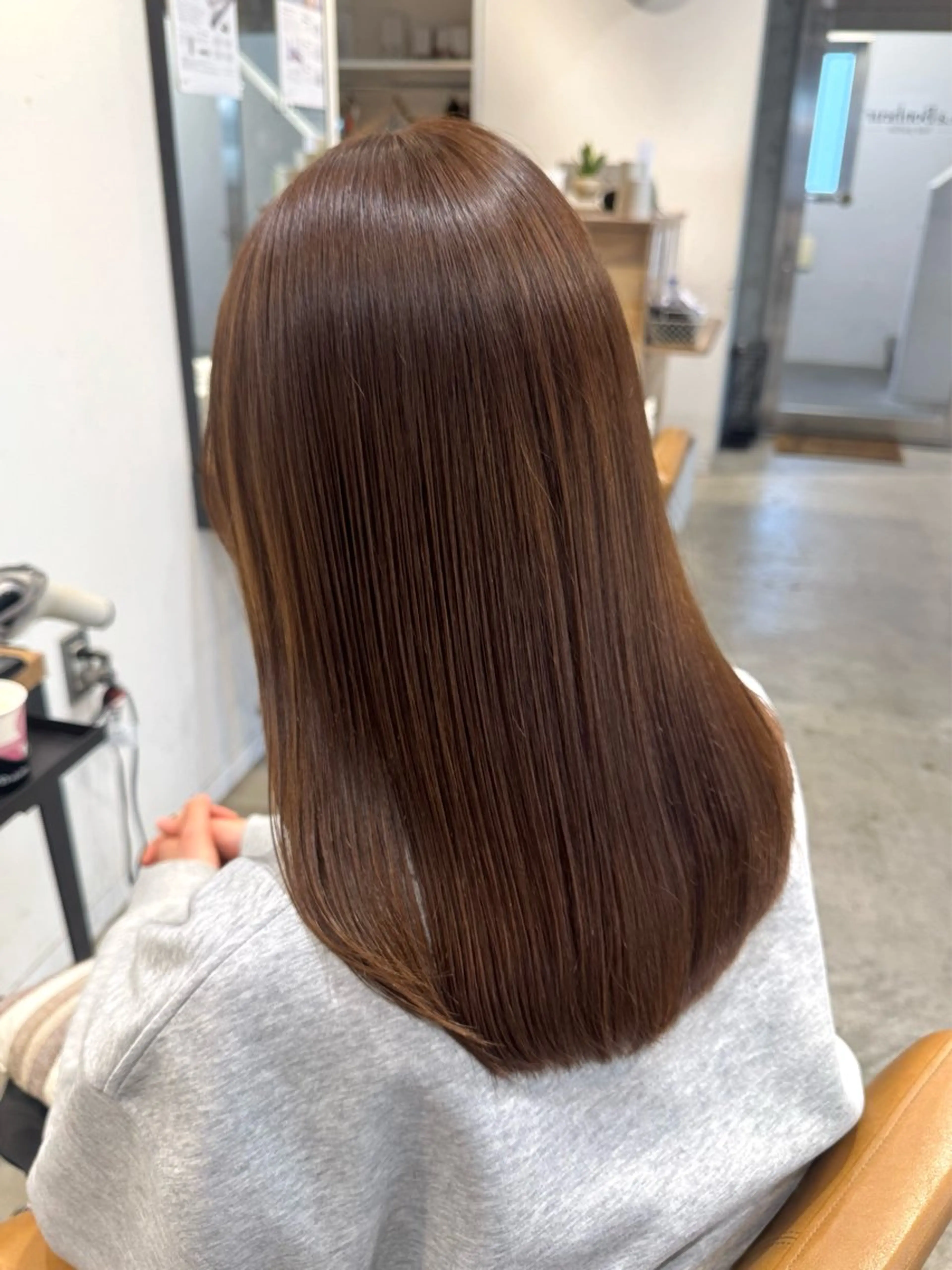 ミディアム ヘアカラー トリートメント ヘッドスパ 顔まわり/艶カラー/ 🤎himari🤎のヘアスタイル