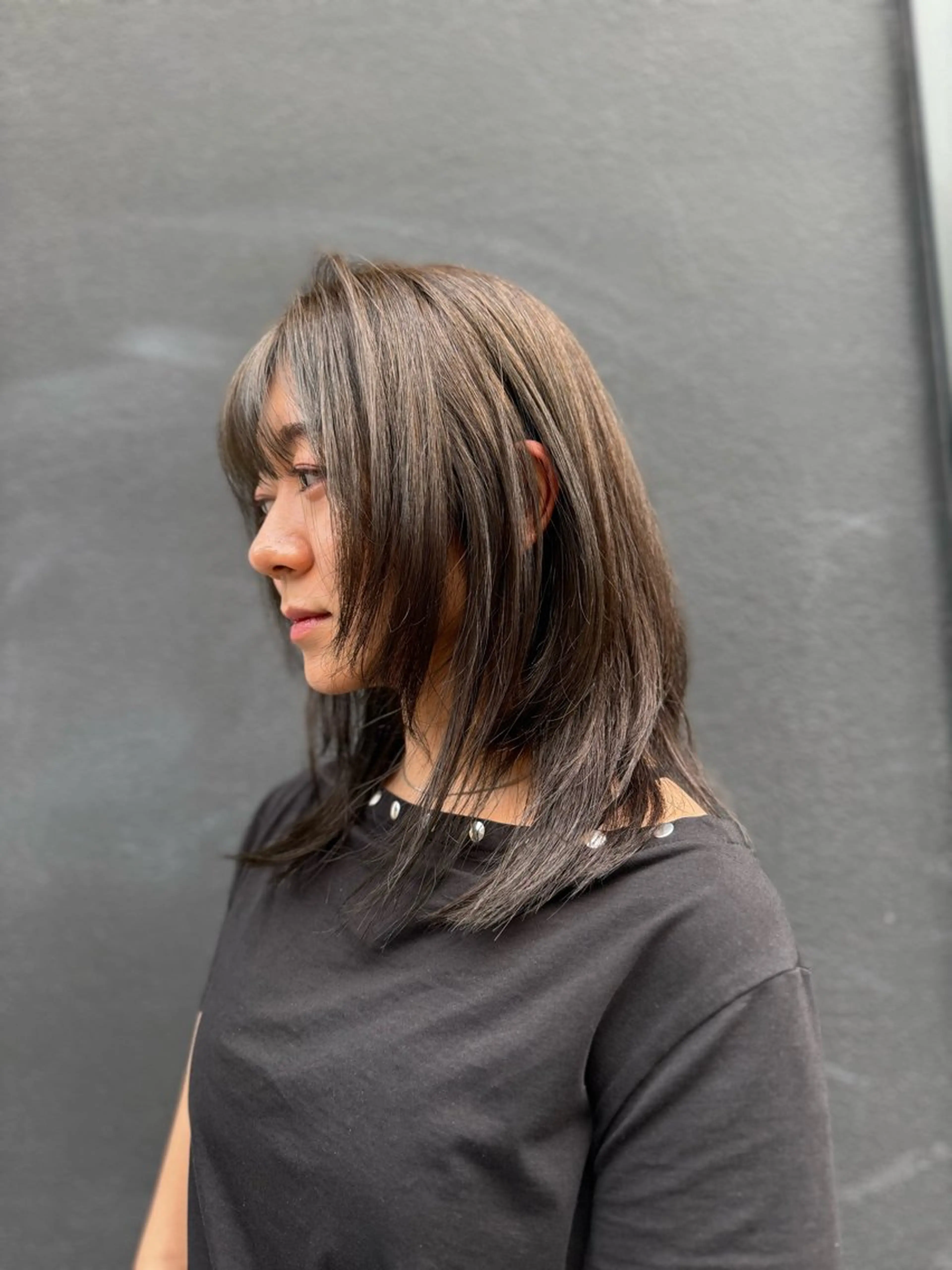 ミディアム カラー アッシュ ヘアカラー Harris 表参道・外苑前・青山 表参道本店所属・艶カラー/ハイトーン /アレンジ/meiのヘアスタイル