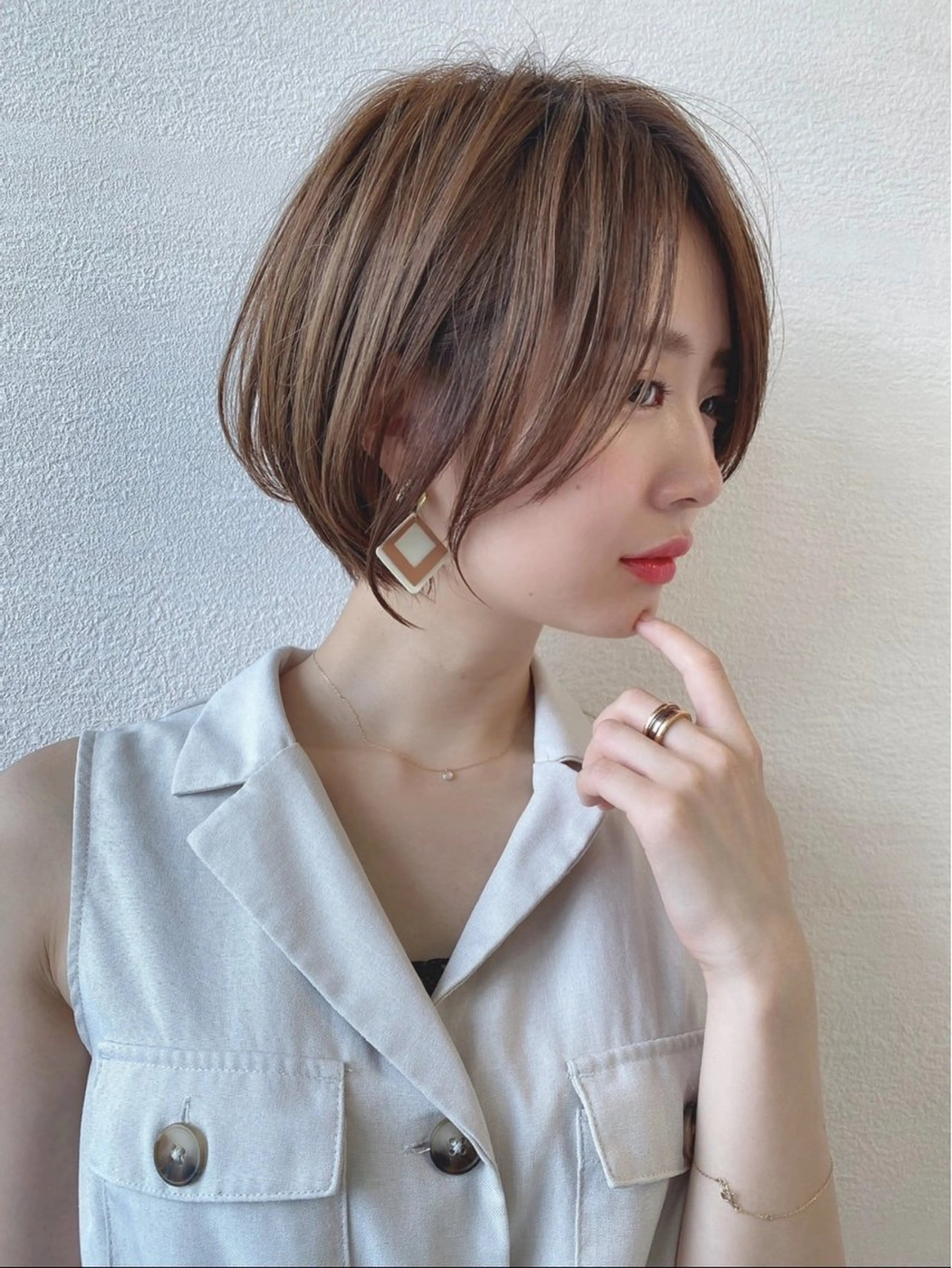 ショート ショートボブ ボブ ショートヘア カット トリートメント ヘアセット 渋谷/ボブ×髪質改善 輝来のヘアスタイル