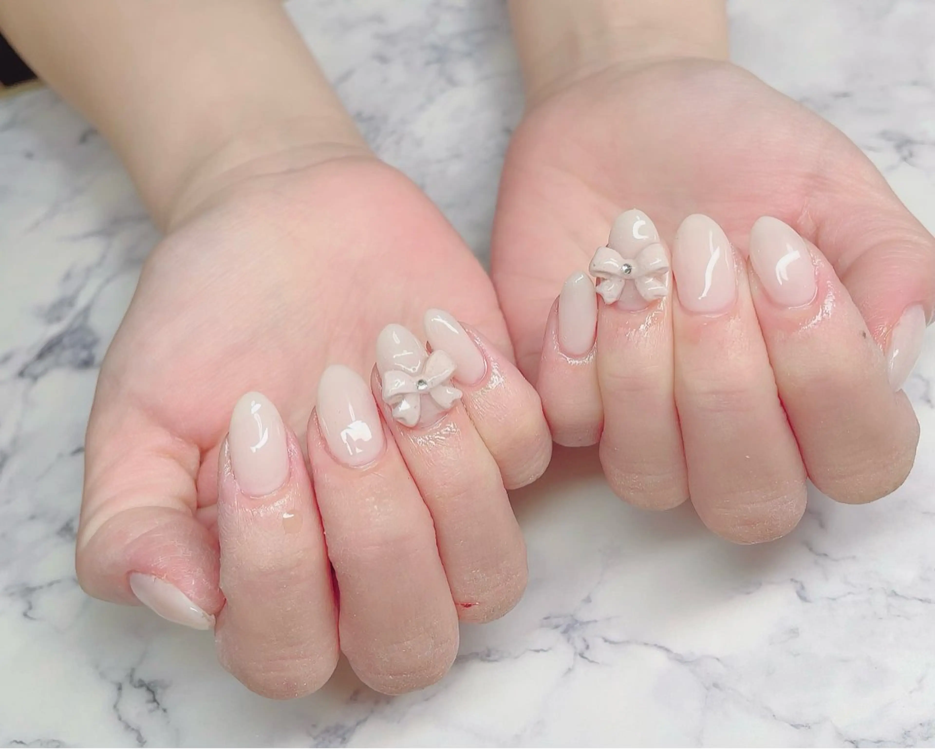 ネイル リボン ハンドネイル Nail_by N1のネイルデザイン