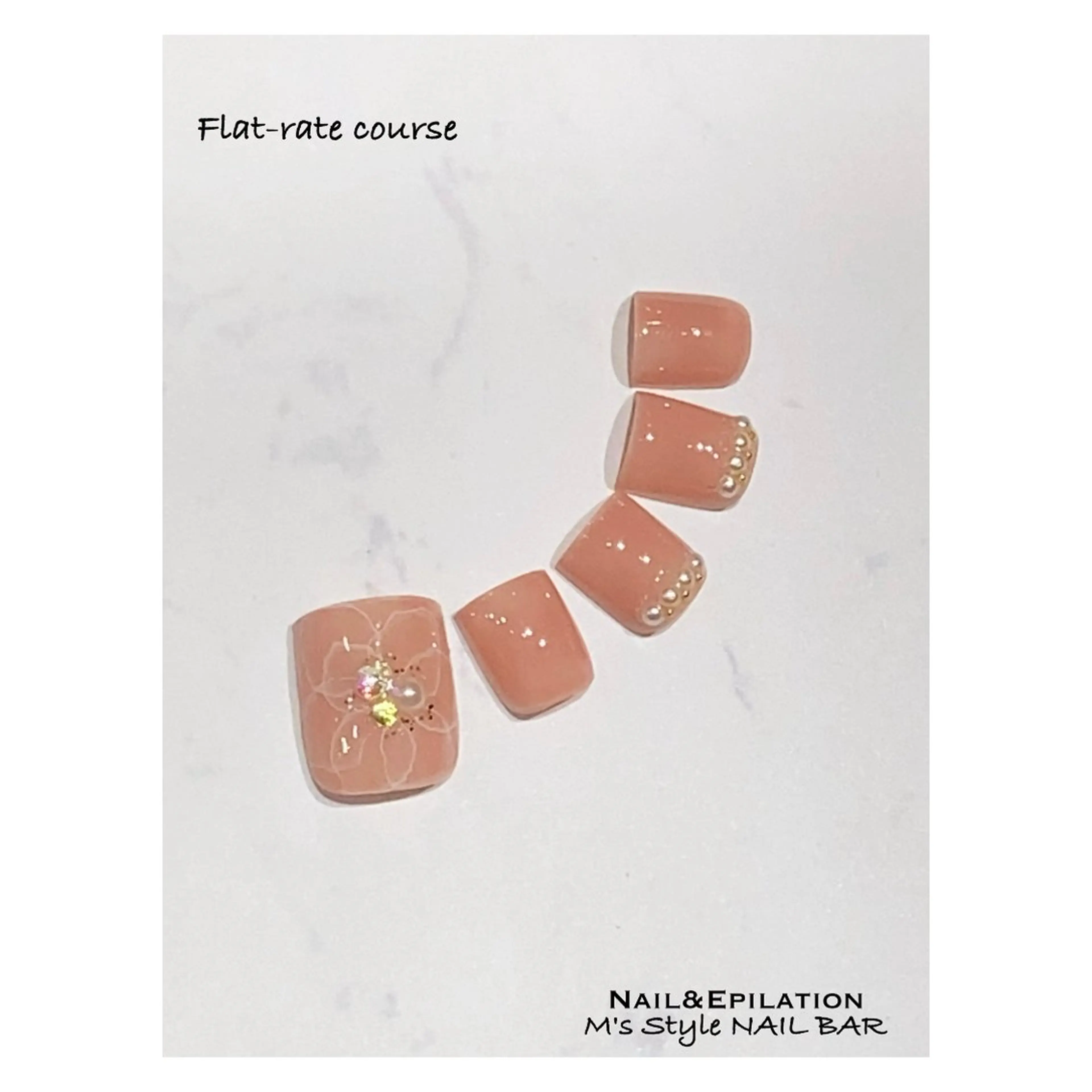 ネイル アートネイル 成人式 フラワーネイル フットネイル フレンチネイル フットネイル M's Style NAIL BARのネイルデザイン
