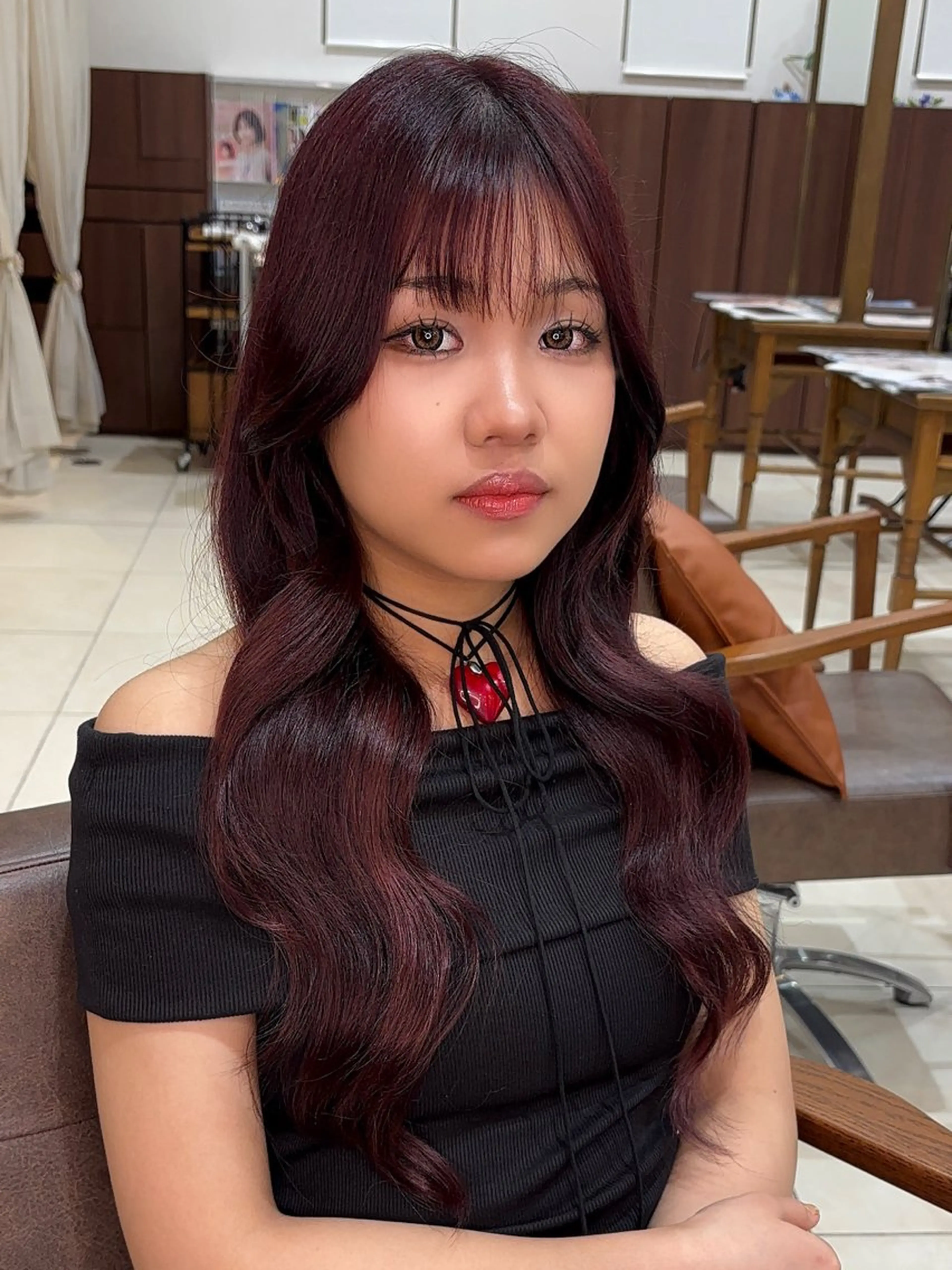 ロング カラー ヘアカラー トリートメント ミナ /マツエク/髪質改善のヘアスタイル