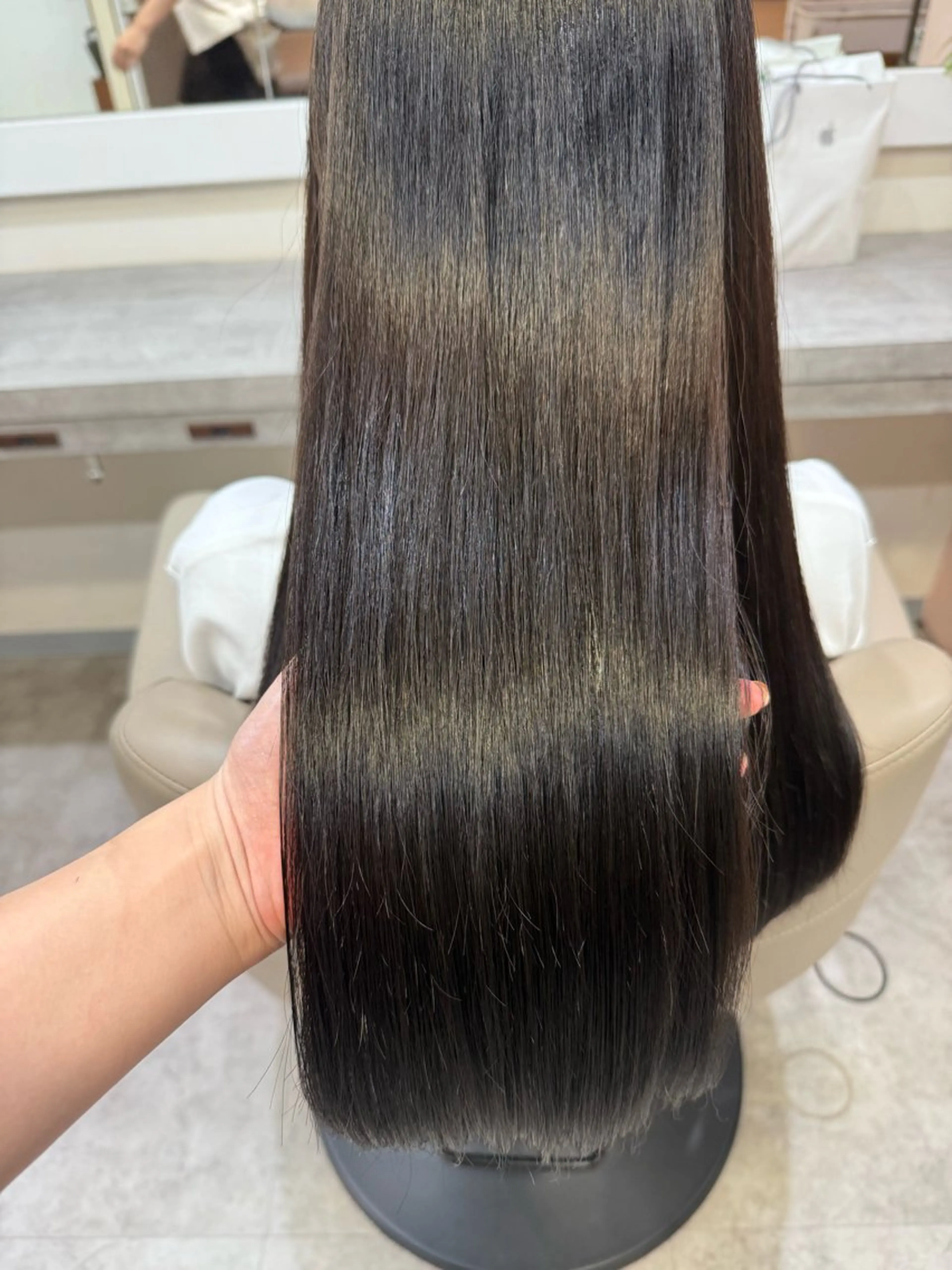 ロング カラー ベージュカラー ブラウンカラー 透明感カラー 髪質改善 ロング ヘアカラー 韓国風パーマ/ヘア セット/店長みづきのヘアスタイル