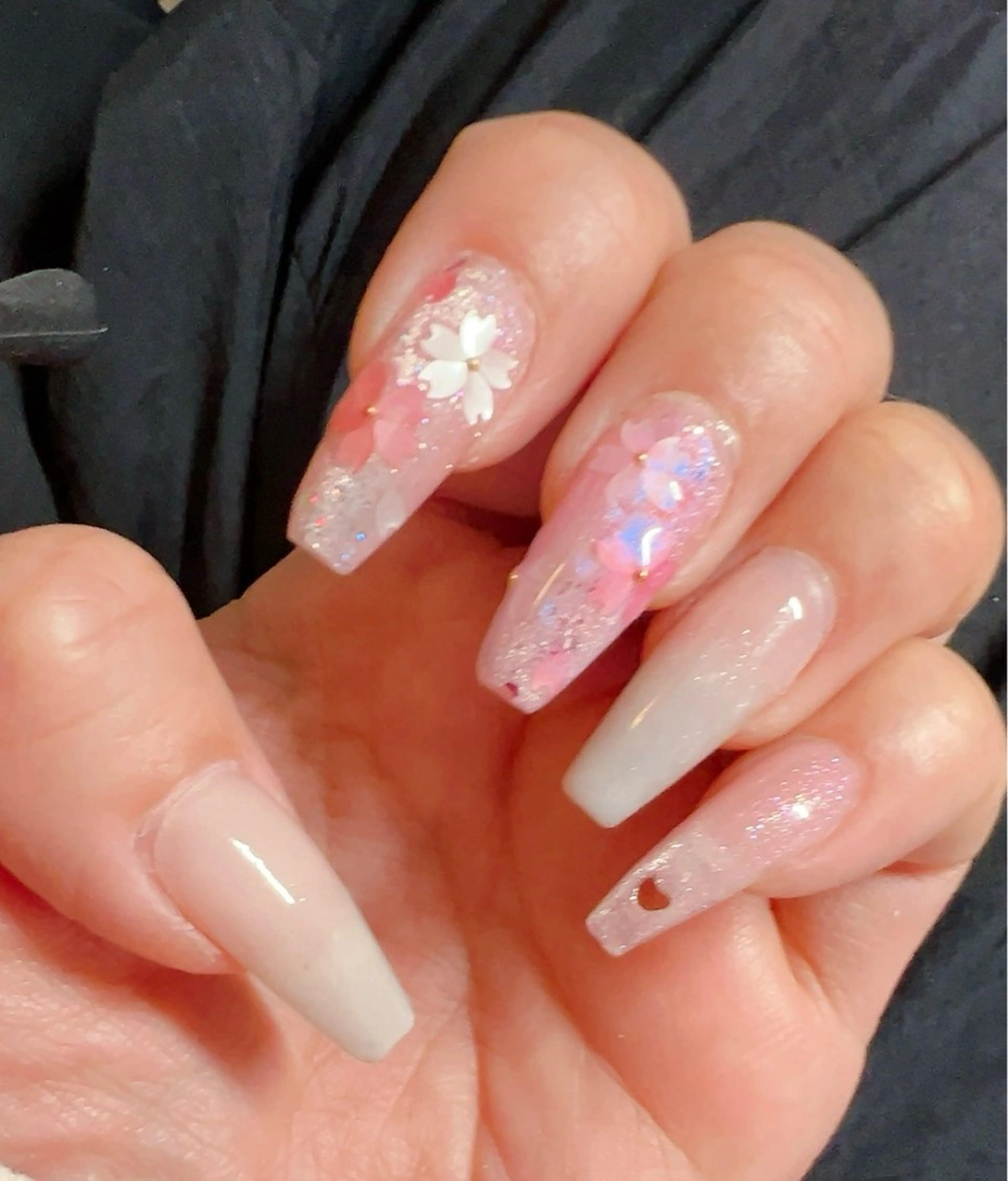 ネイル 入学式 長さ出し 卒業式 ハンドネイル x.1.0.nail ♡Cのネイルデザイン