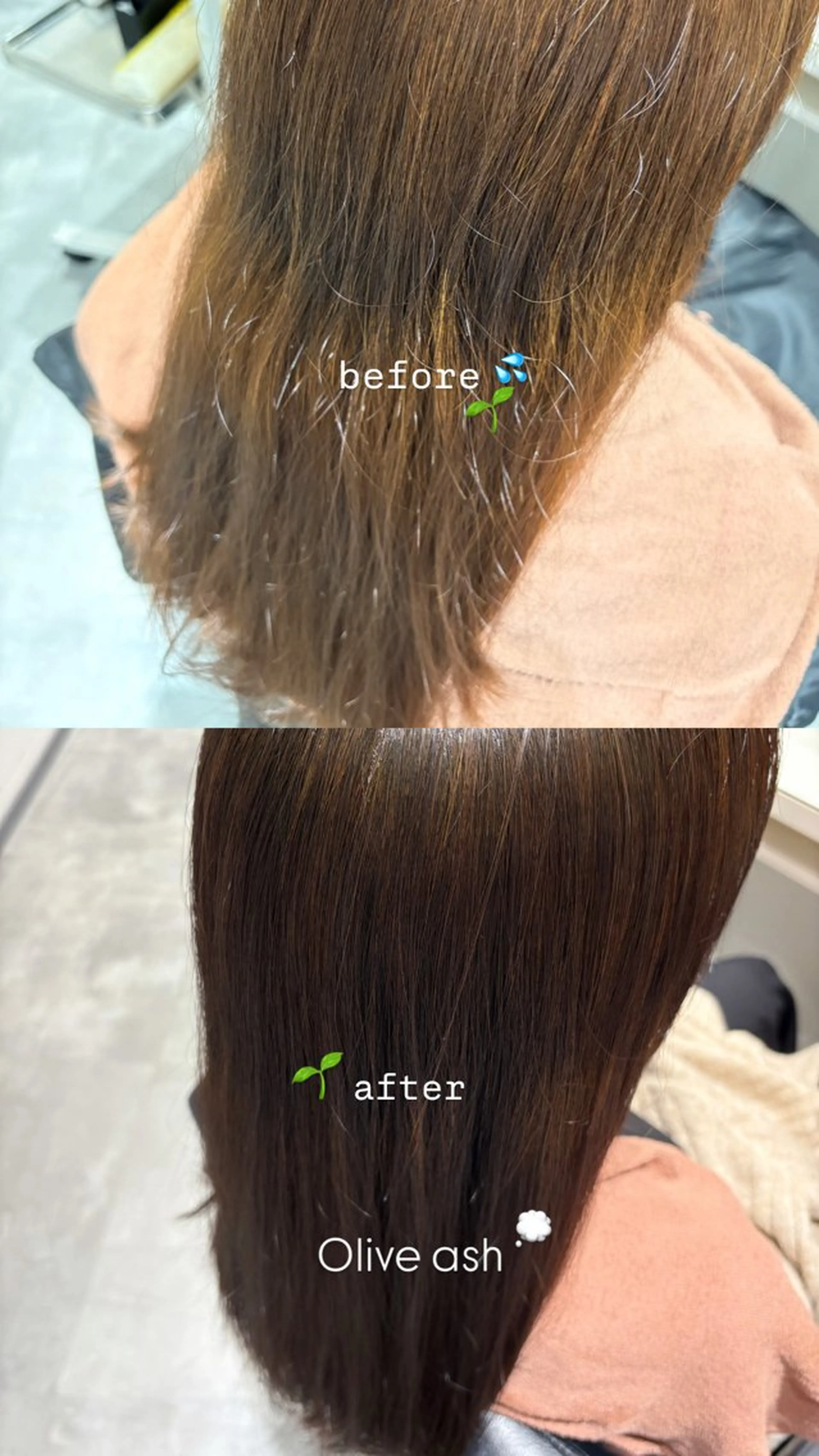カラー アッシュ オリーブアッシュ オレンジ :)) Konoha⋆｡˚✩のヘアスタイル