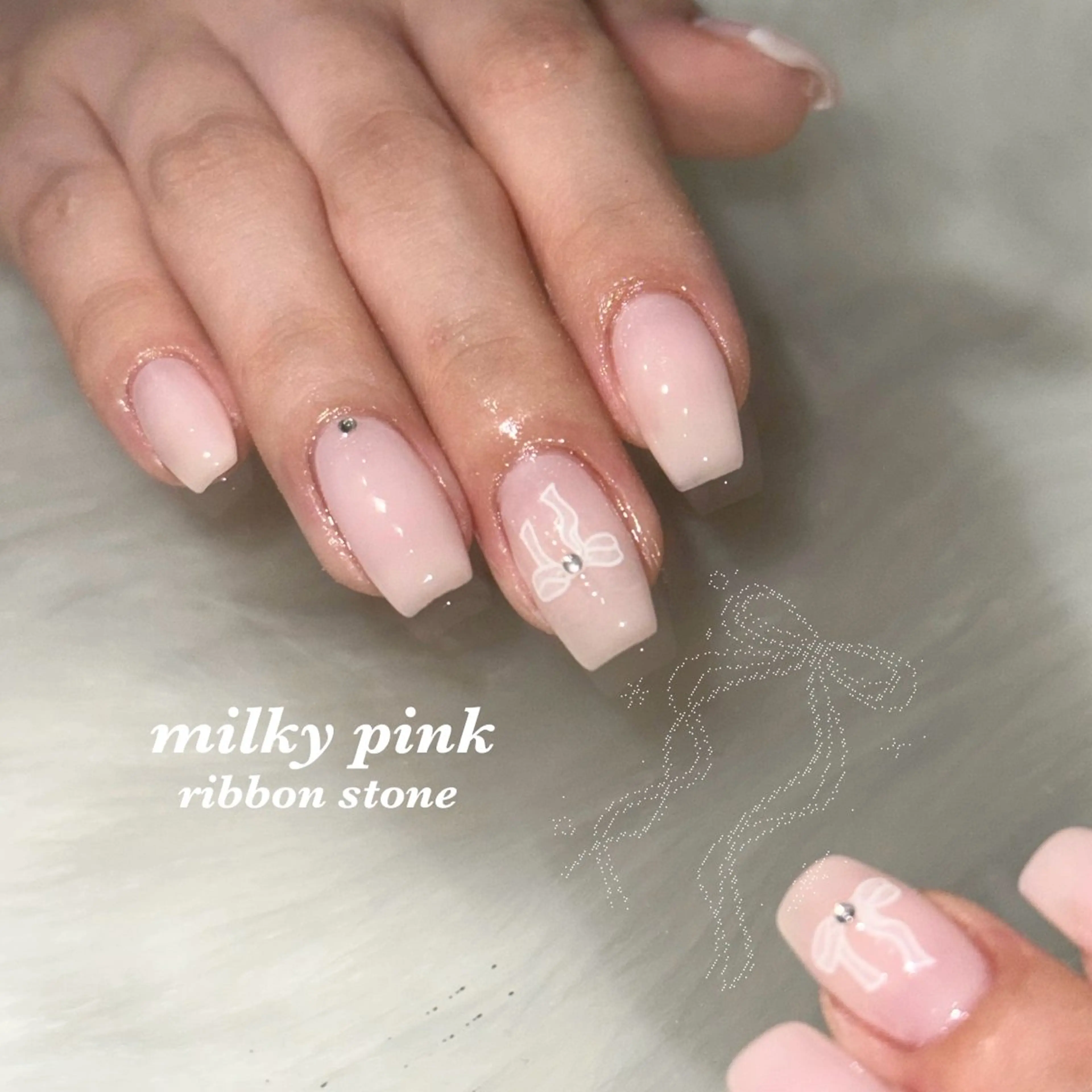 ネイル フットネイル ガーリー 氷ネイル・うるうるネイル キラキラネイル 韓国ネイル ハンドネイル Blanche Ayaのネイルデザイン