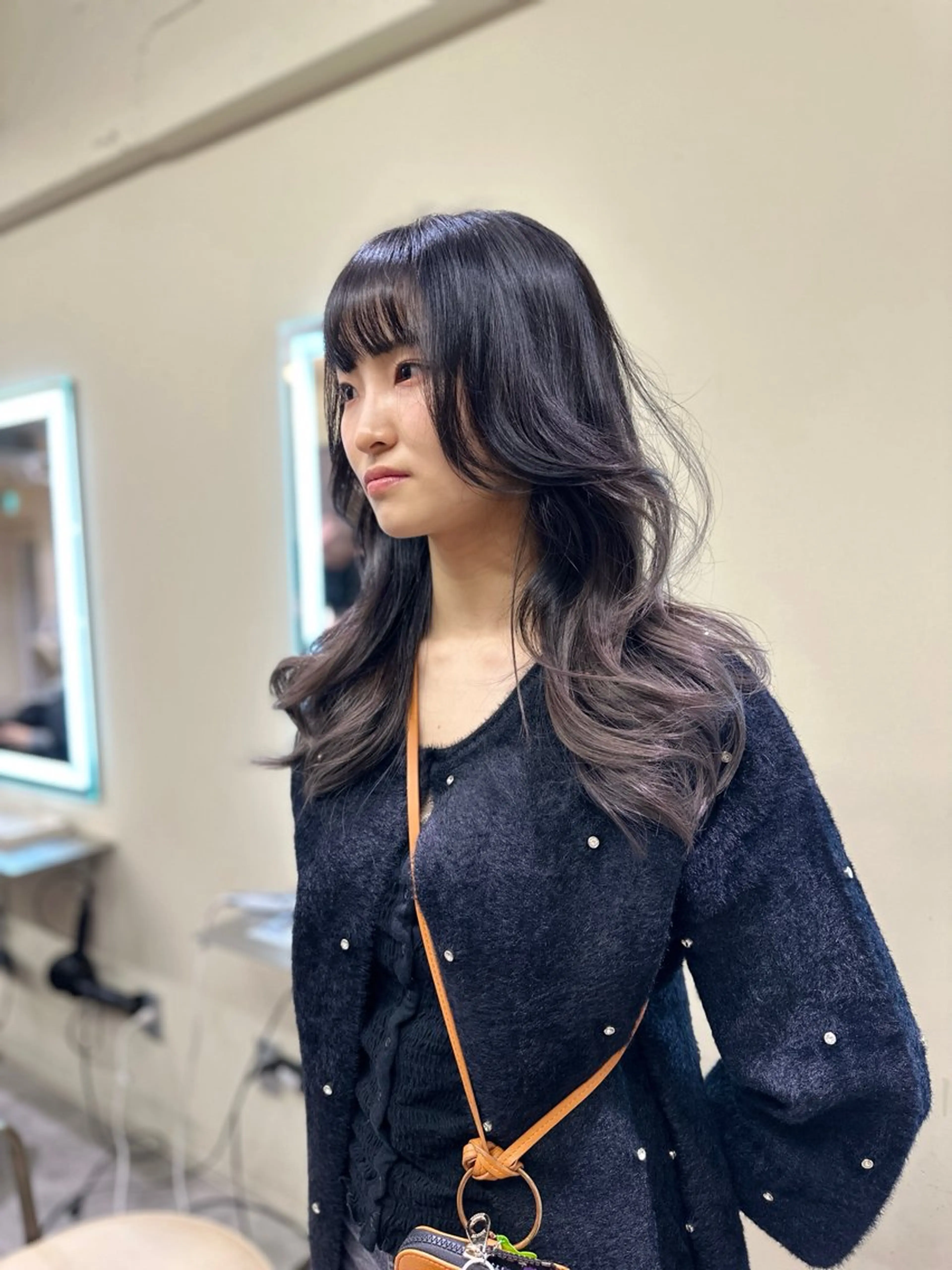 ロング カラー アディクシーカラー バレイヤージュ ブリーチ デザインカラー ダブルカラー カット ヘアカラー トリートメント opus 店長大和 レイヤー/赤み消しのヘアスタイル