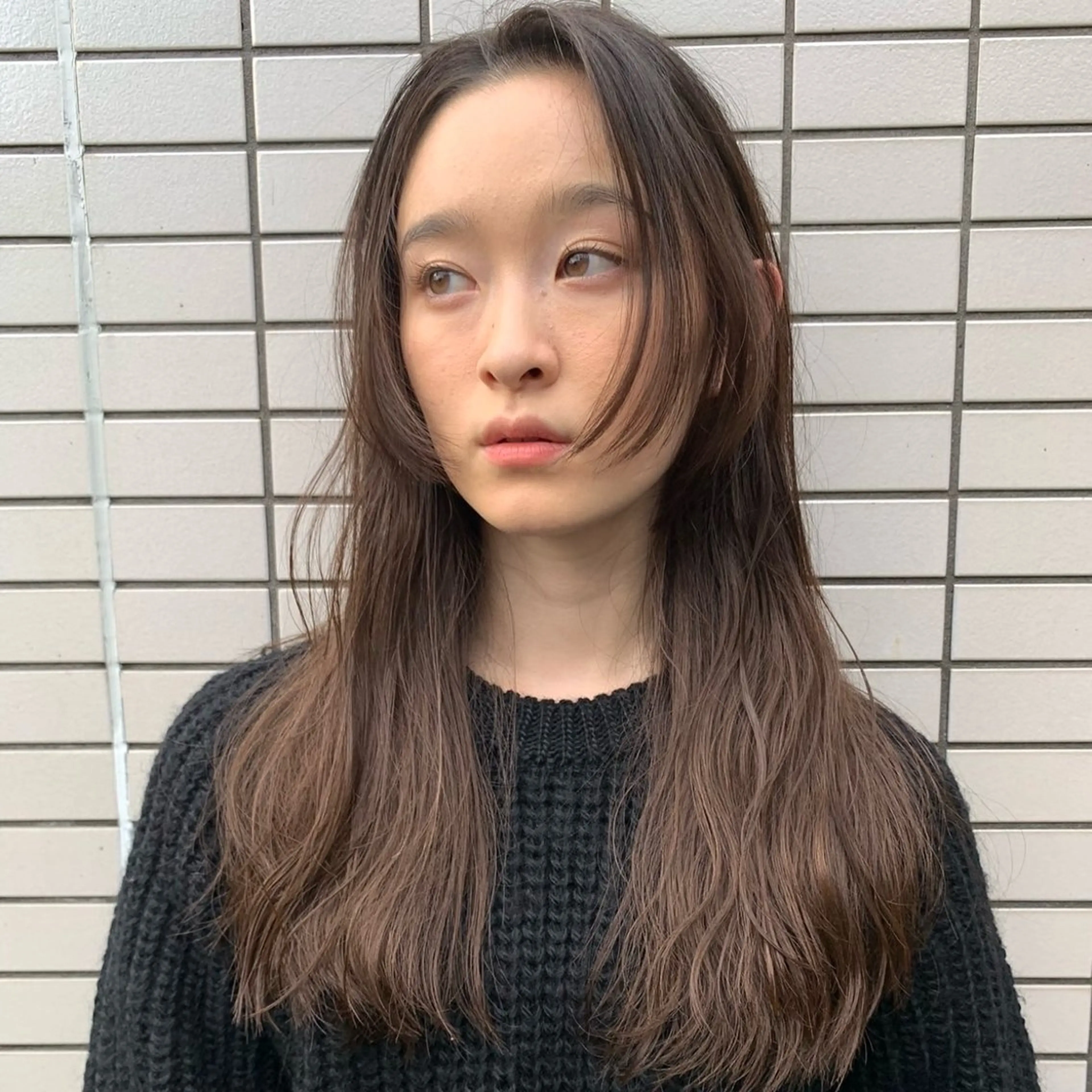 ロング 顔周りカット レイヤーカット ローレイヤー 渋谷/原宿/メンズ/ コヤマトモヤのヘアスタイル