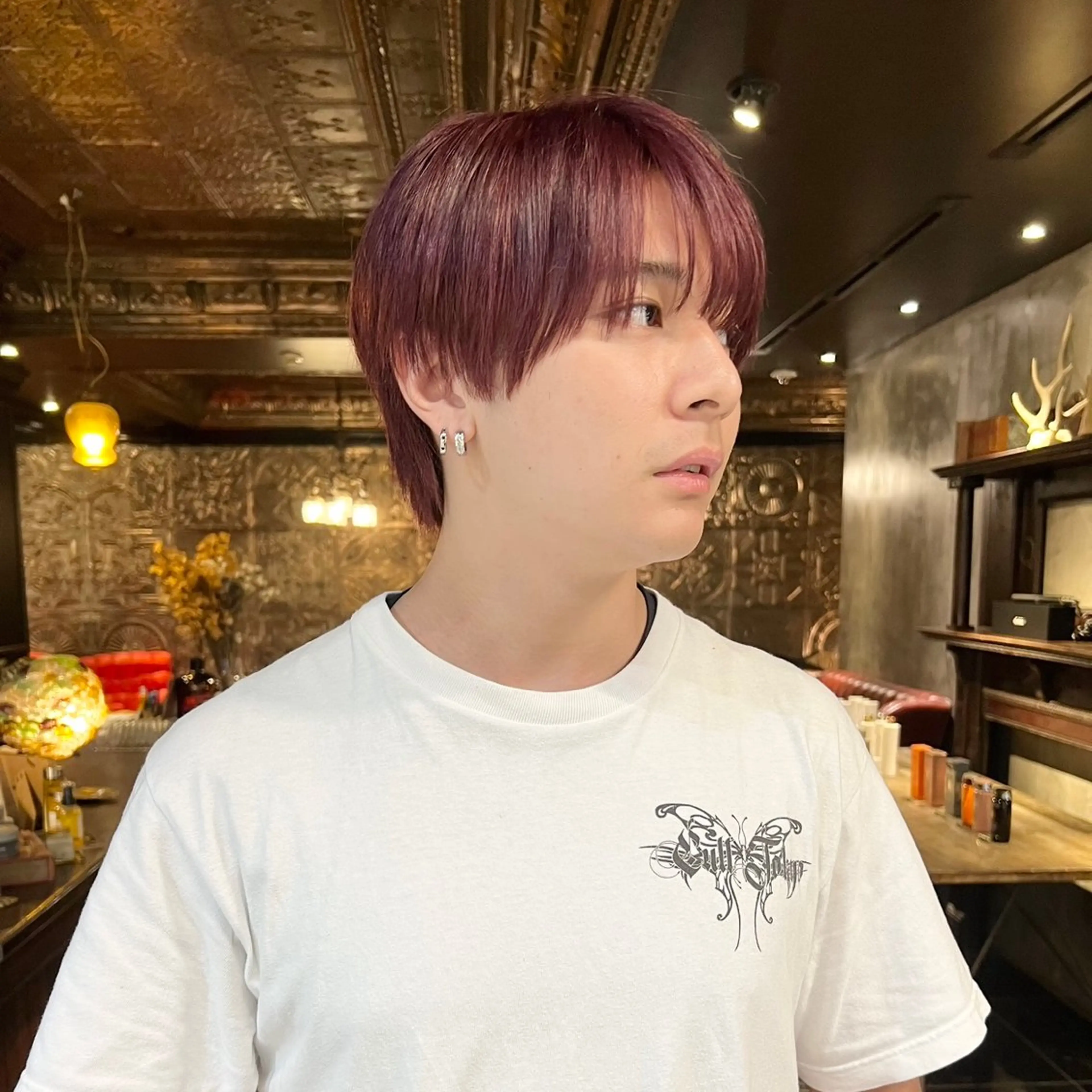 カラー メンズ メンズハイトーン メンズ韓国風 マッシュ シースルーマッシュ ハイトーンカラー ヘアカラー GO TODAY 原宿本店所属・髪質改善/縮毛矯正 /DAIKIのヘアスタイル