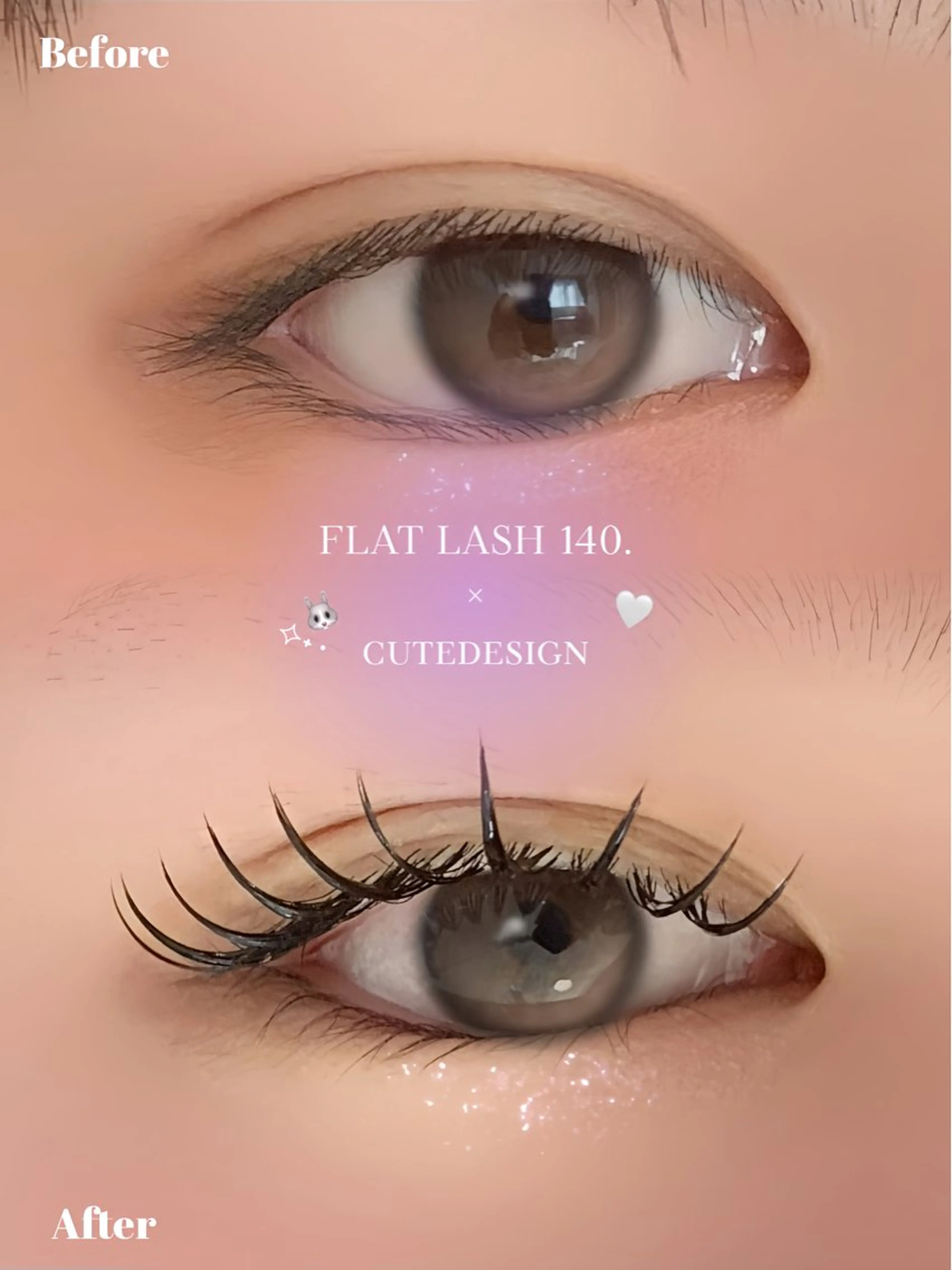 マツエク・マツパ フラットラッシュ Mayuru Yuu‪𖤐.*ﾟのマツエク・マツパデザイン