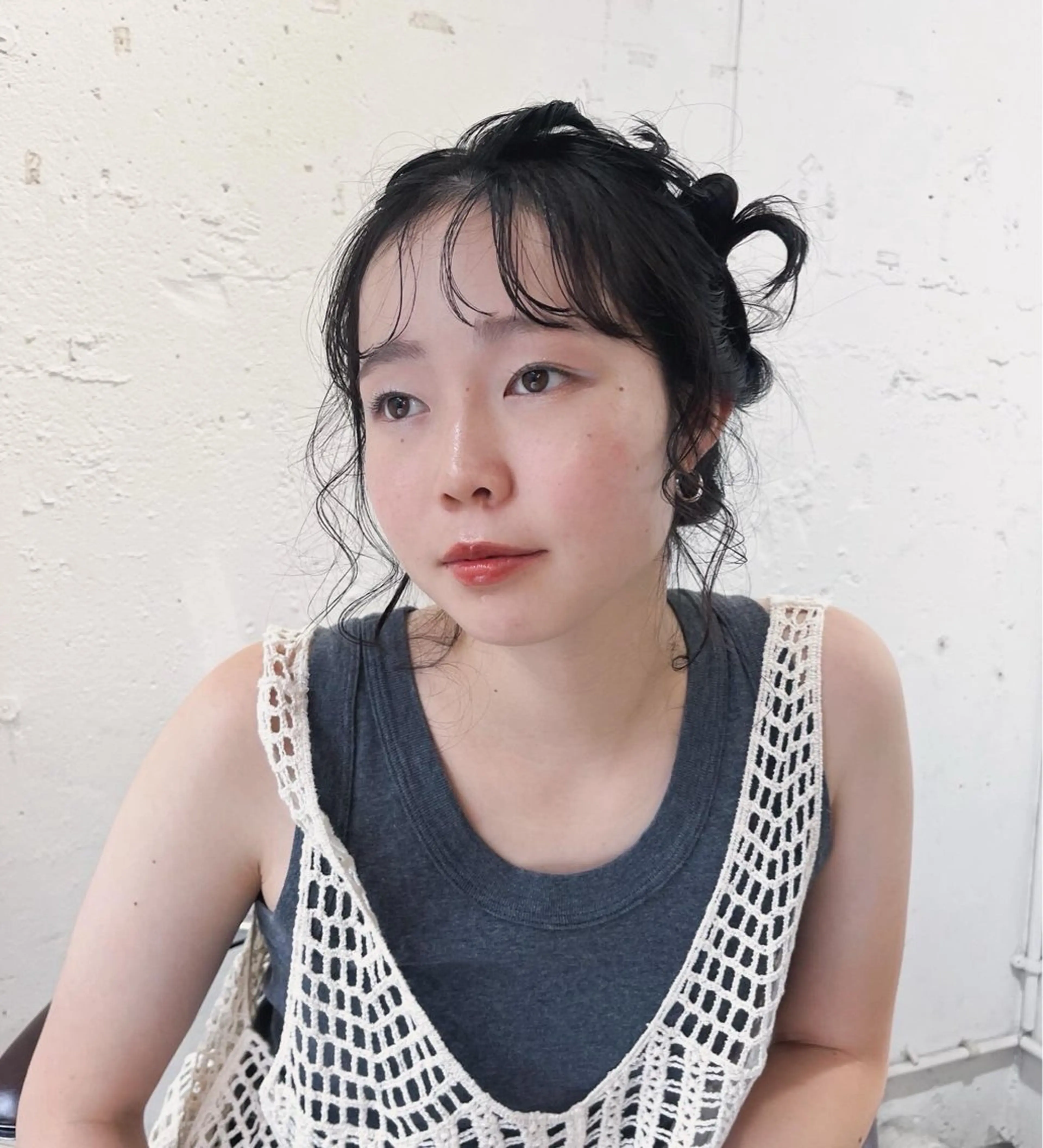 セミロング カラー パーマ カット ヘアカラー トリートメント ✴︎UNU ✴︎モエカのヘアスタイル