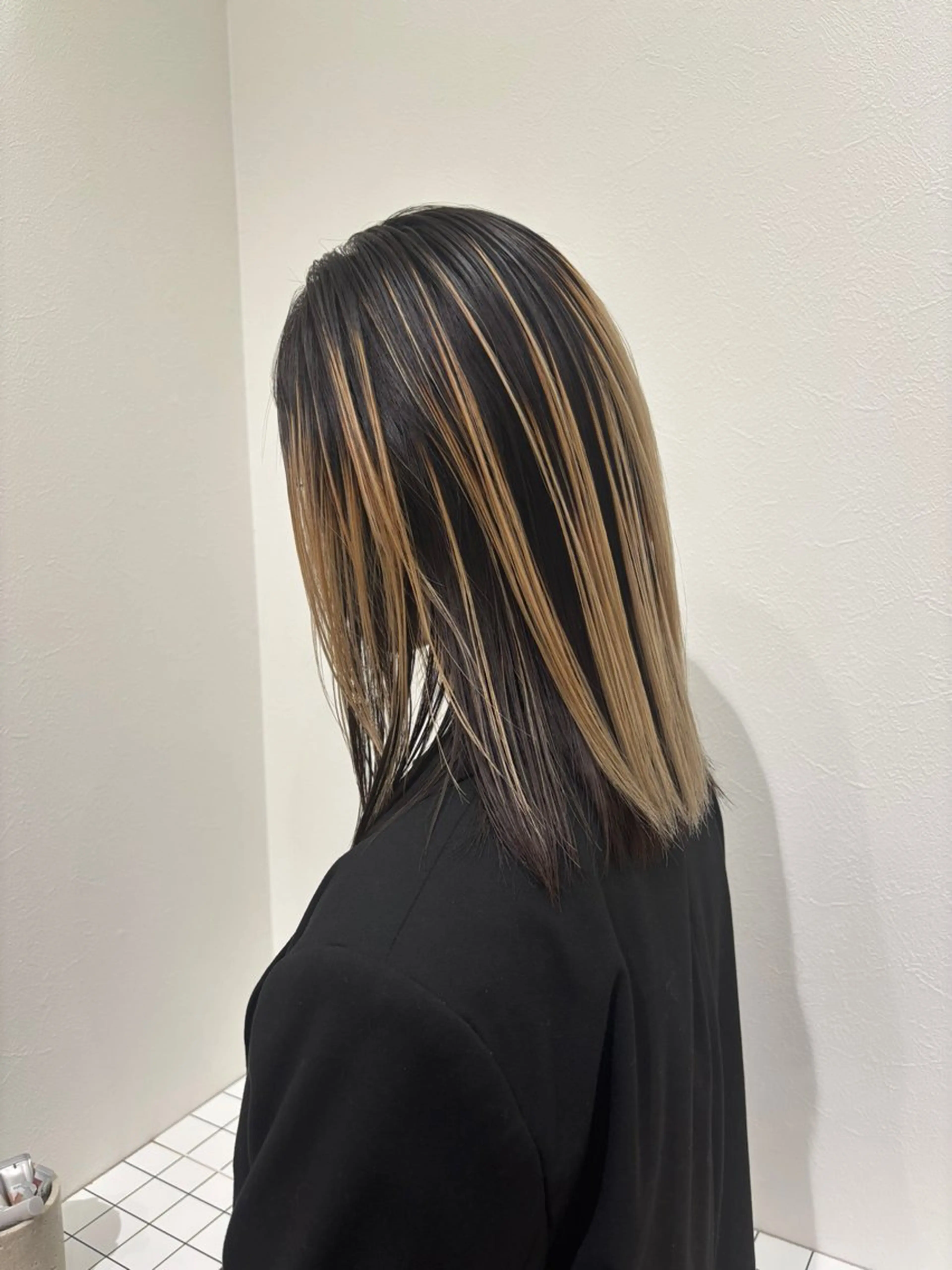セミロング ヘアカラー トリートメント Keshiki大名 安部 真輝のヘアスタイル