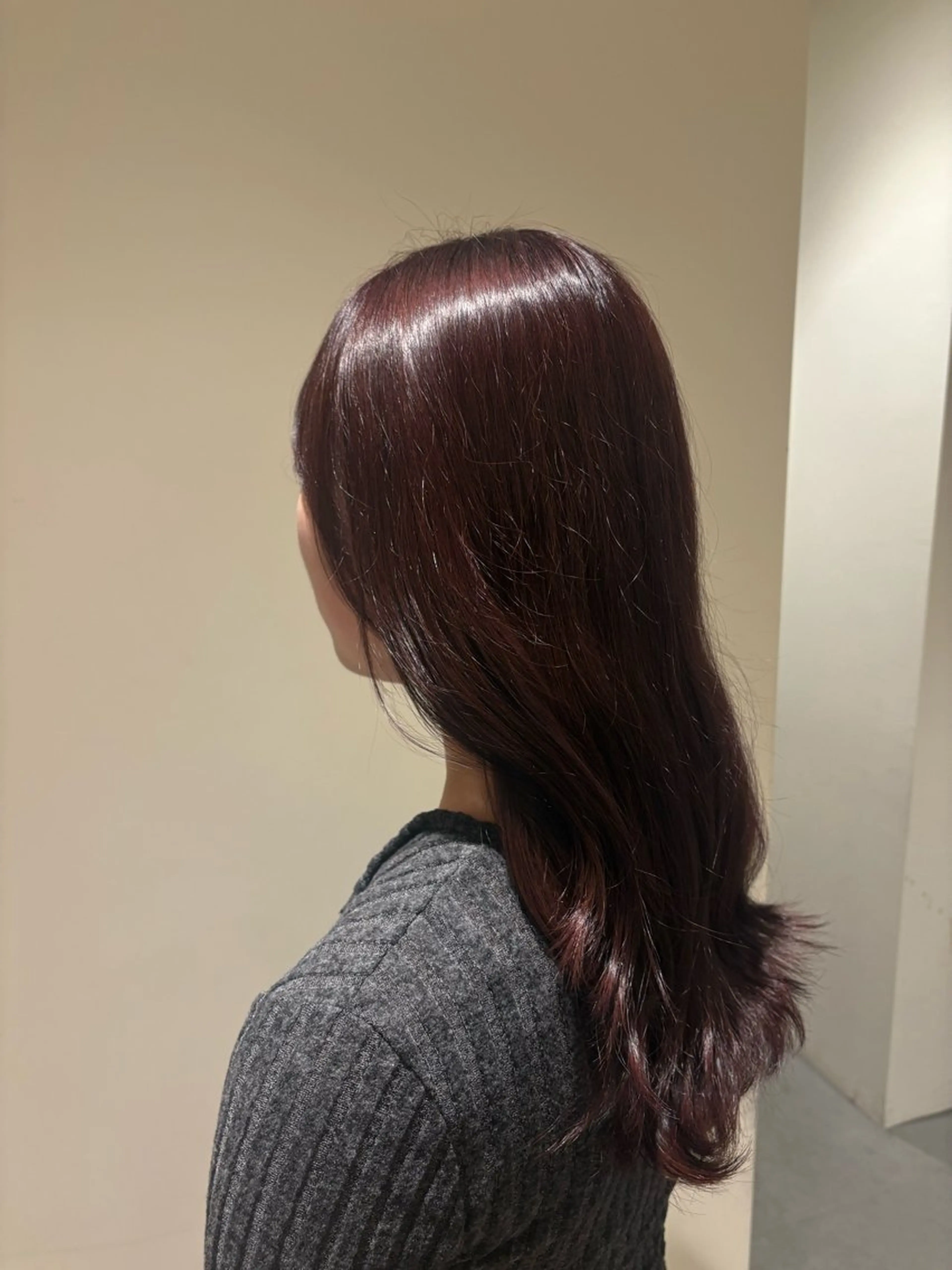 ミディアム ヘアカラー こすげ あさみのヘアスタイル