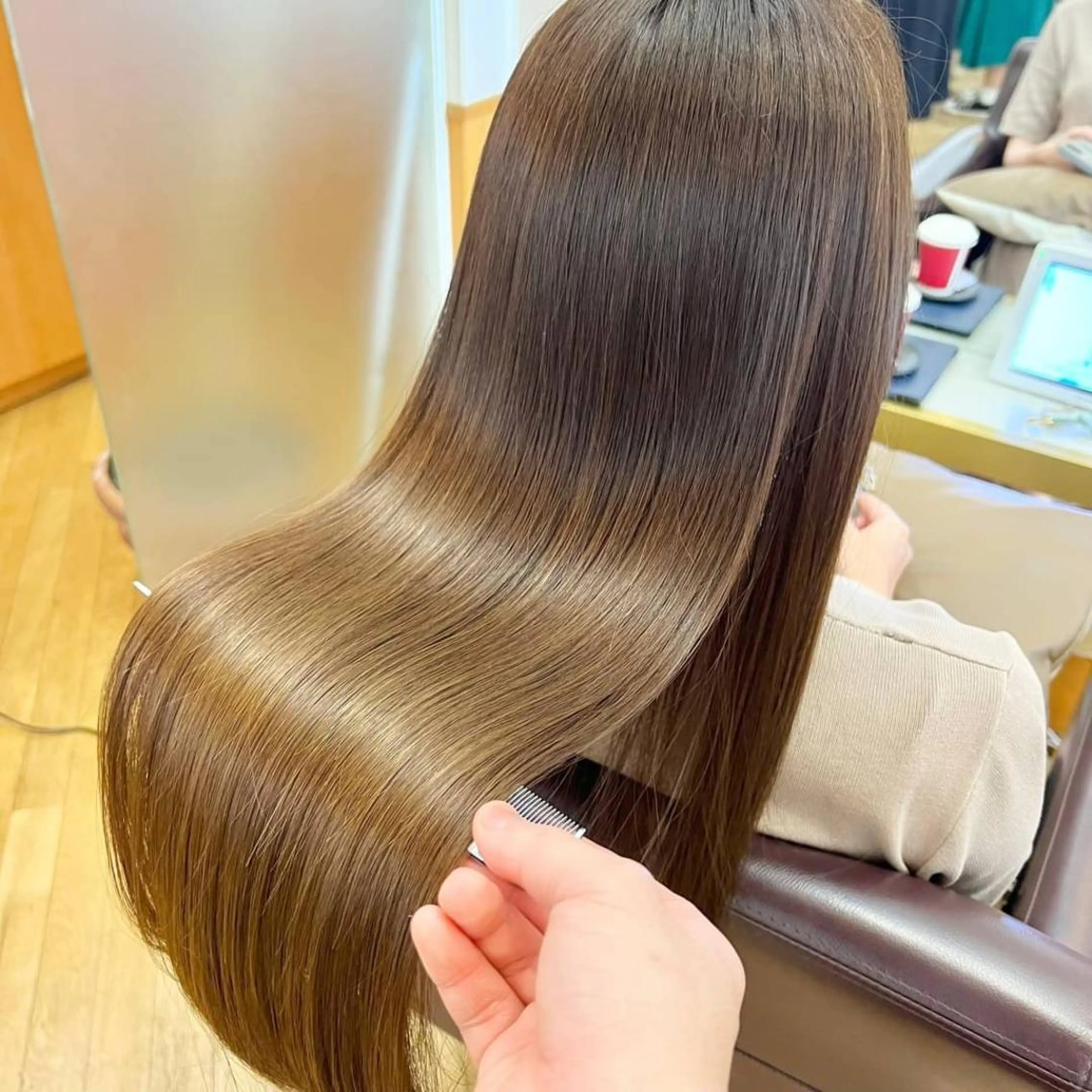 ロング カット 縮毛矯正 トリートメント 中根　いち 美髪を作るプロのヘアスタイル