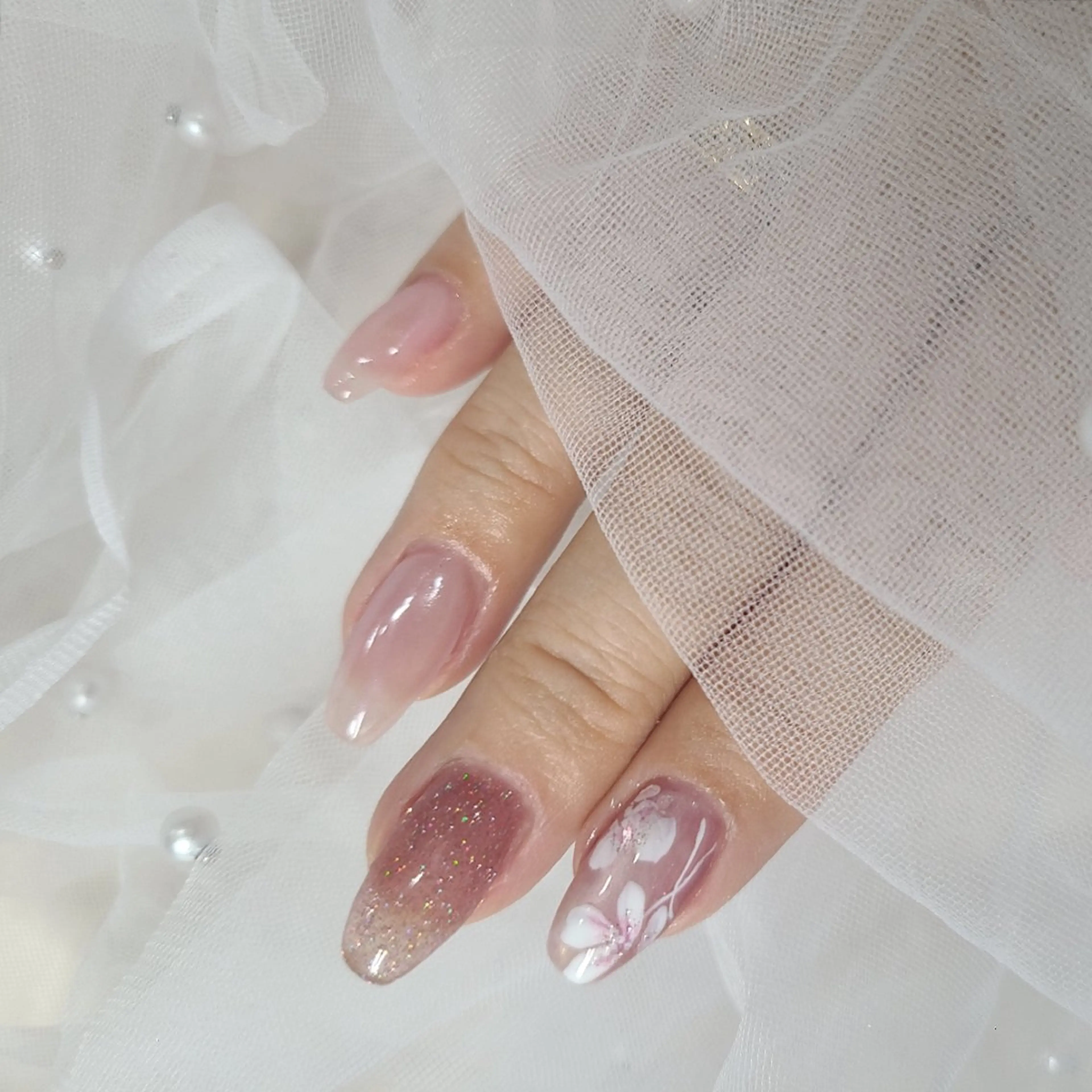 ネイル フラッシュネイル マグネットネイル ピンク キレイ系サロン🤍 K-NAILのネイルデザイン