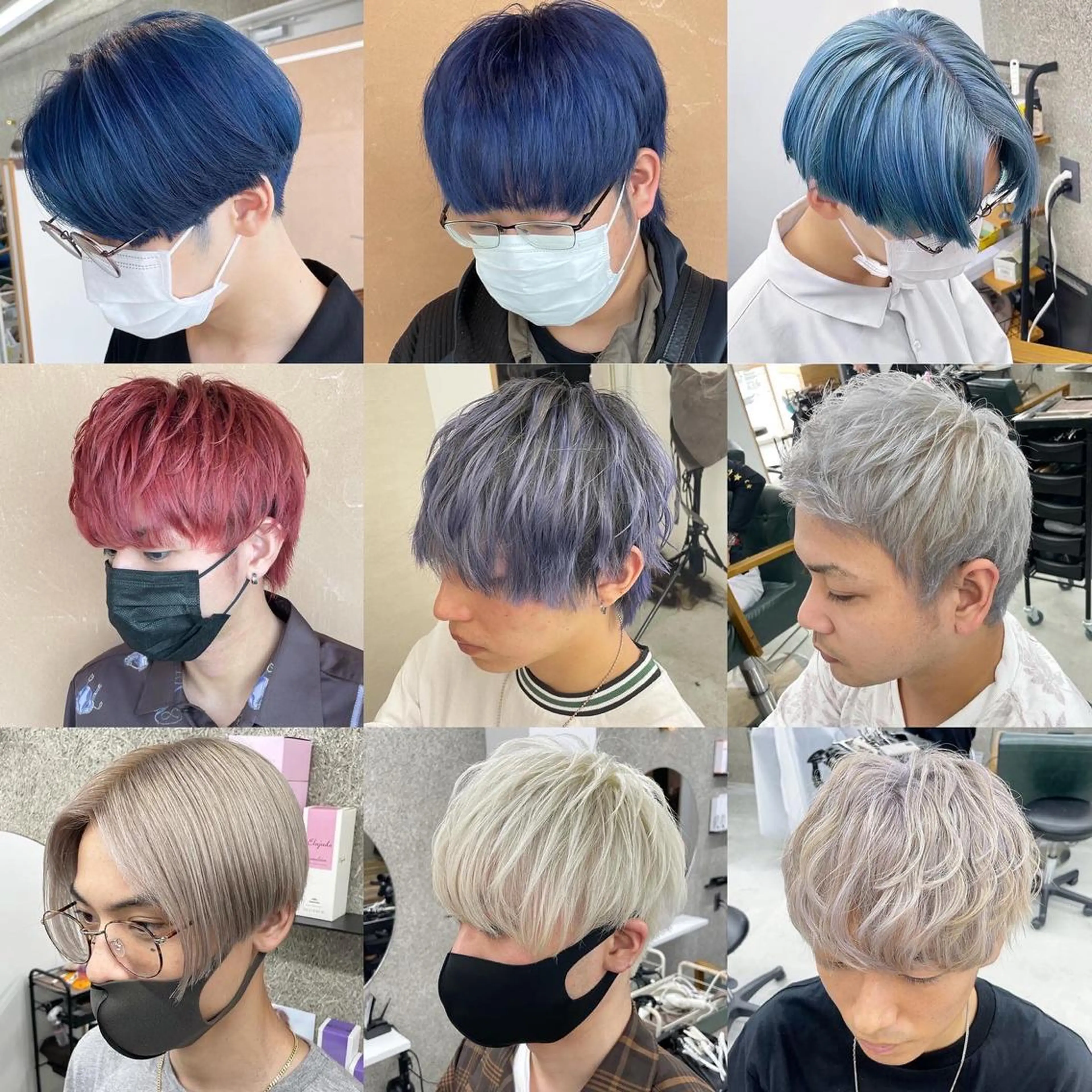 カラー メンズ メンズブリーチ メンズハイトーン ブリーチ ケアブリーチ ハイトーンカラー Lull1人美容室 バレイヤージュのヘアスタイル