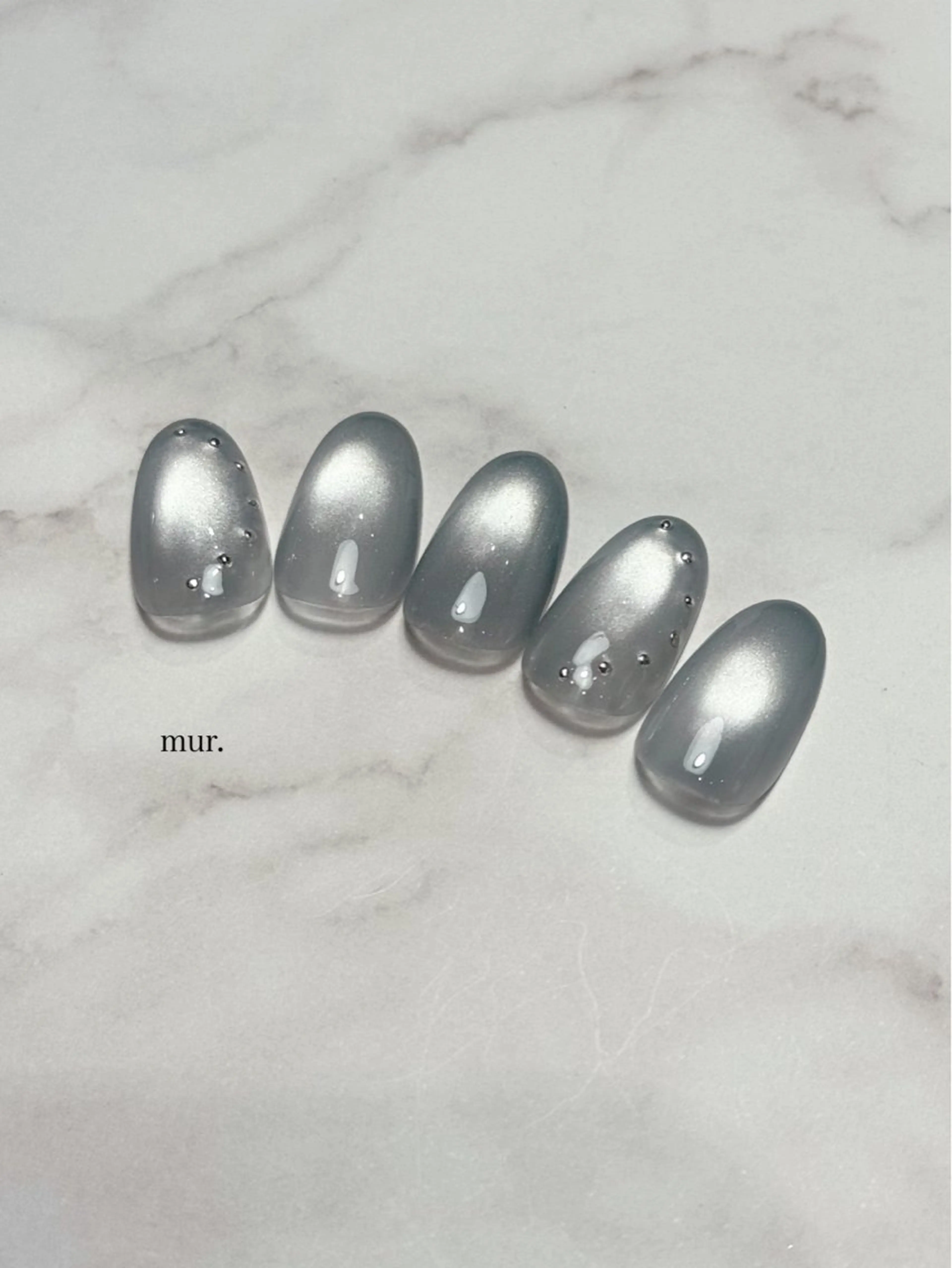 ネイル マグネットネイル シンプルネイル ハンドネイル mur. harukaのネイルデザイン