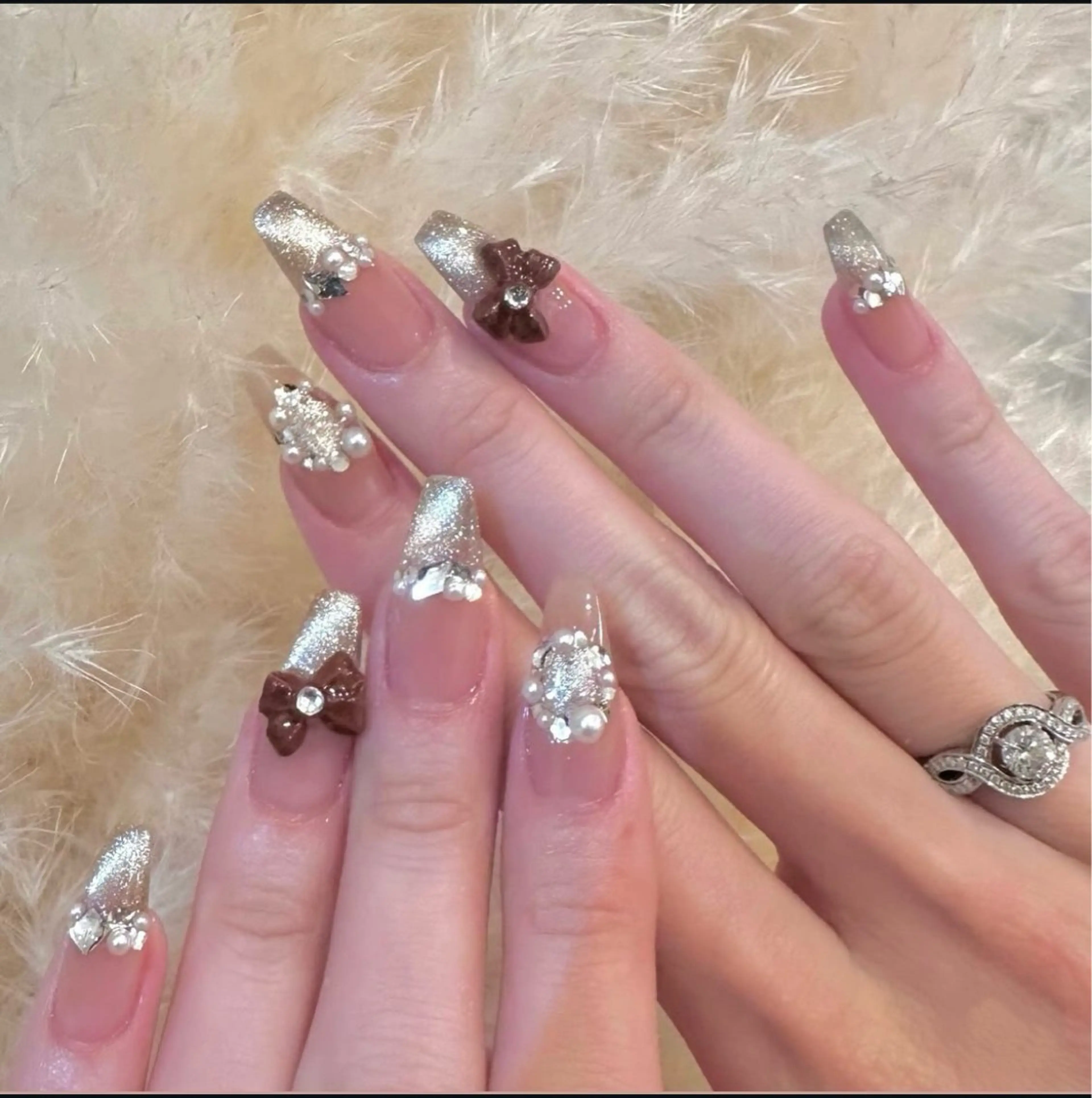 ネイル アートネイル オーロラネイル チークネイル 長さ出し フットネイル ハンドネイル Blossom nail【ブラソンネイル】所属・Blossom nail_研修のネイルデザイン