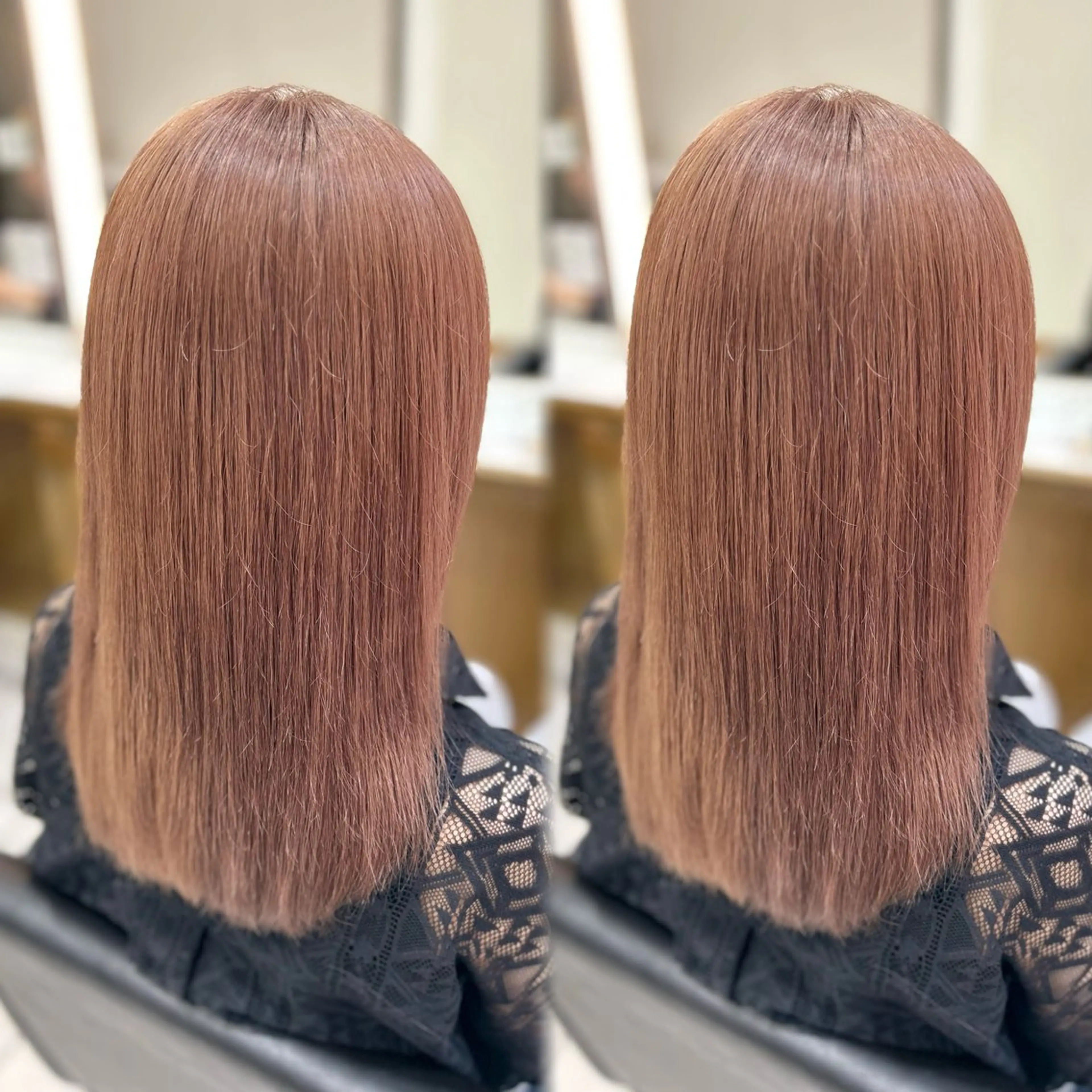 ミディアム カラー ヘアカラー トリートメント 透明感カラー×レイヤ ー🧊横田 冴のヘアスタイル