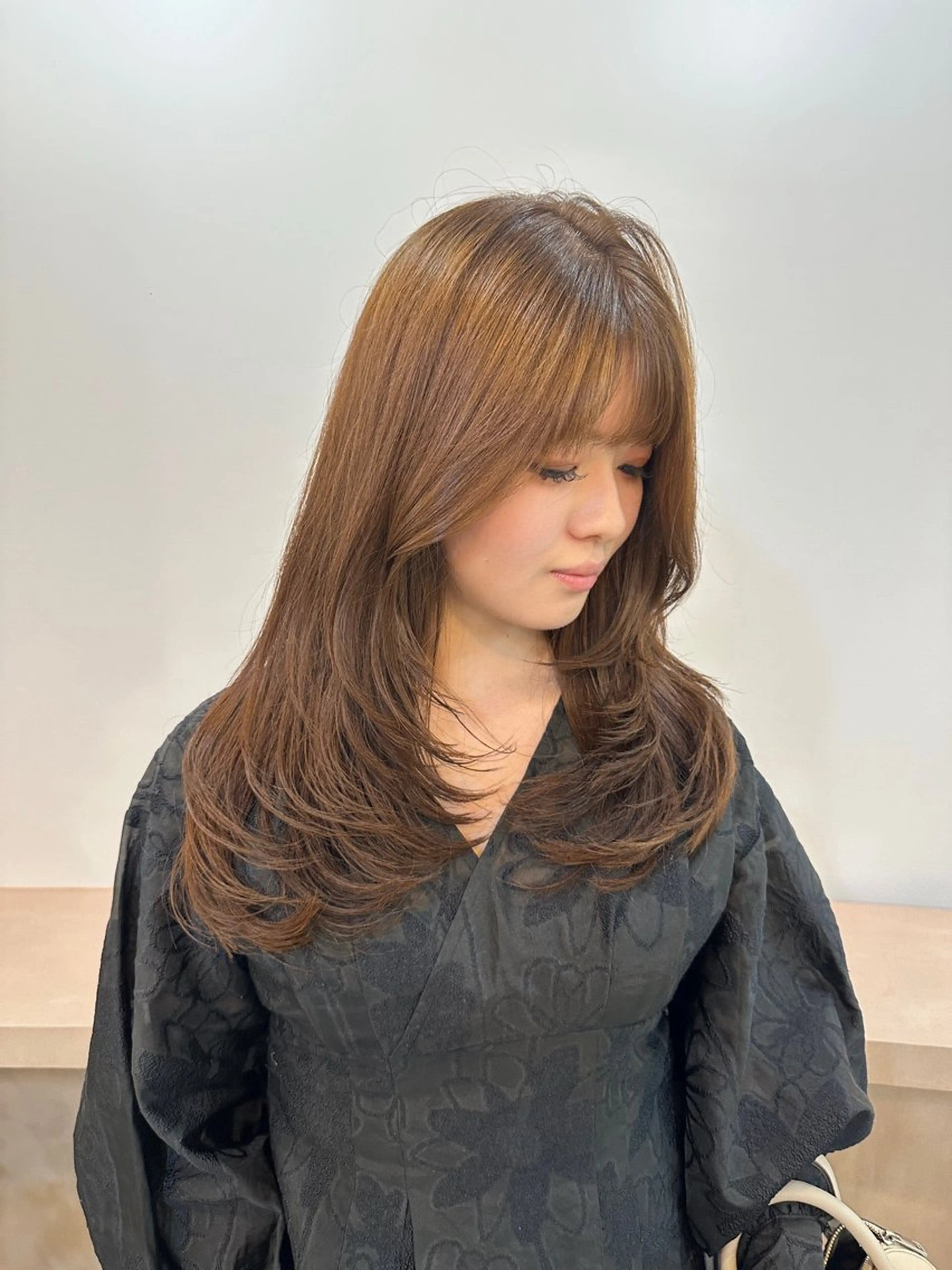 ロング カラー レイヤーカット カット ヘアカラー トリートメント 艶髪/ブリーチなし Wカラー🌺yuiのヘアスタイル