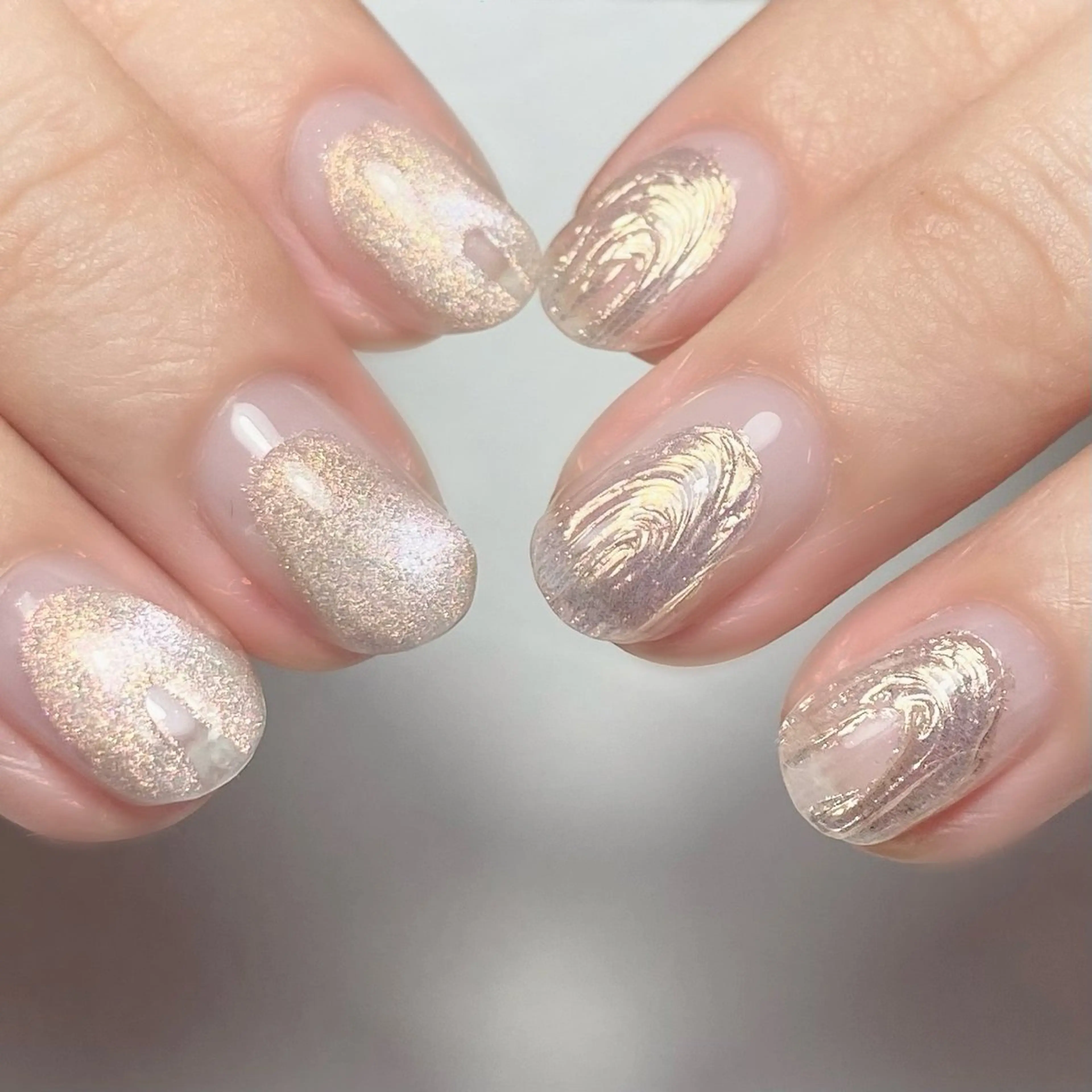 ネイル オーロラネイル マグネットネイル ミラーネイル ぷっくりネイル ハンドネイル 甲府昭和甲斐 ネイルサロン　IROのネイルデザイン