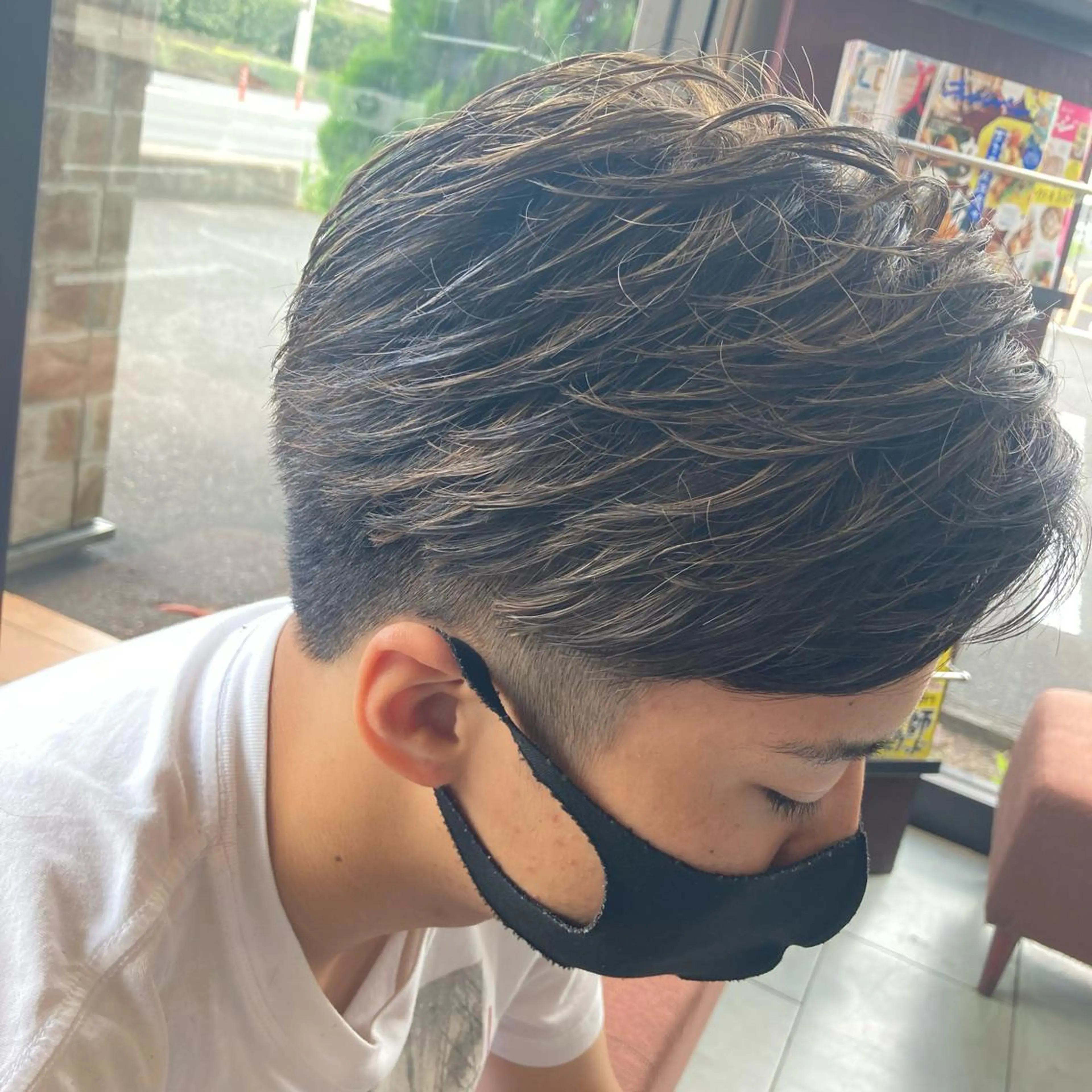 ショート カラー メンズ メンズメッシュ メッシュ Well‘s黒木🌿 レイヤー💎寒色のヘアスタイル