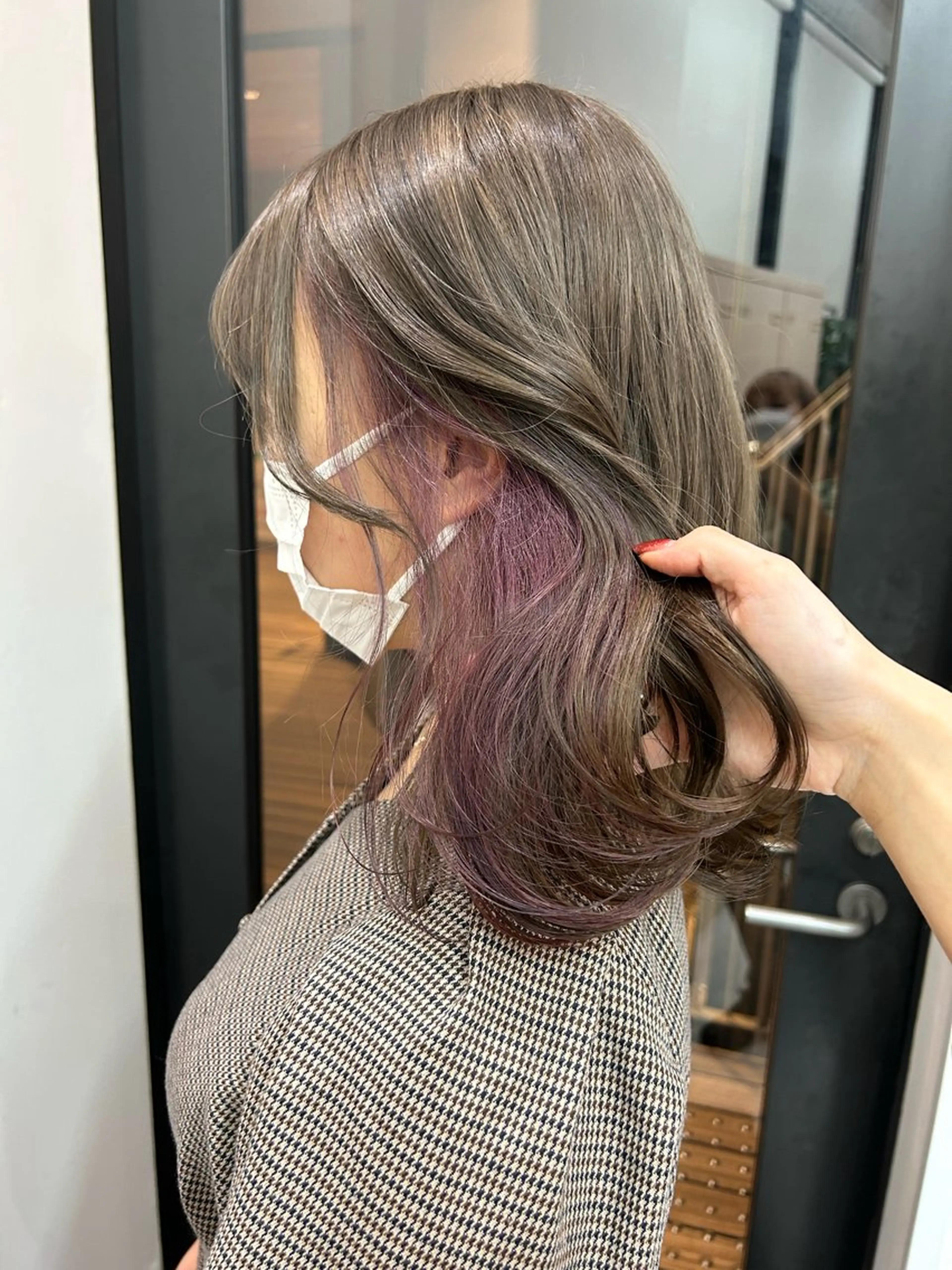 セミロング カラー ヘアカラー トリートメント 🤡暖色レイヤー 🤡みさきのヘアスタイル