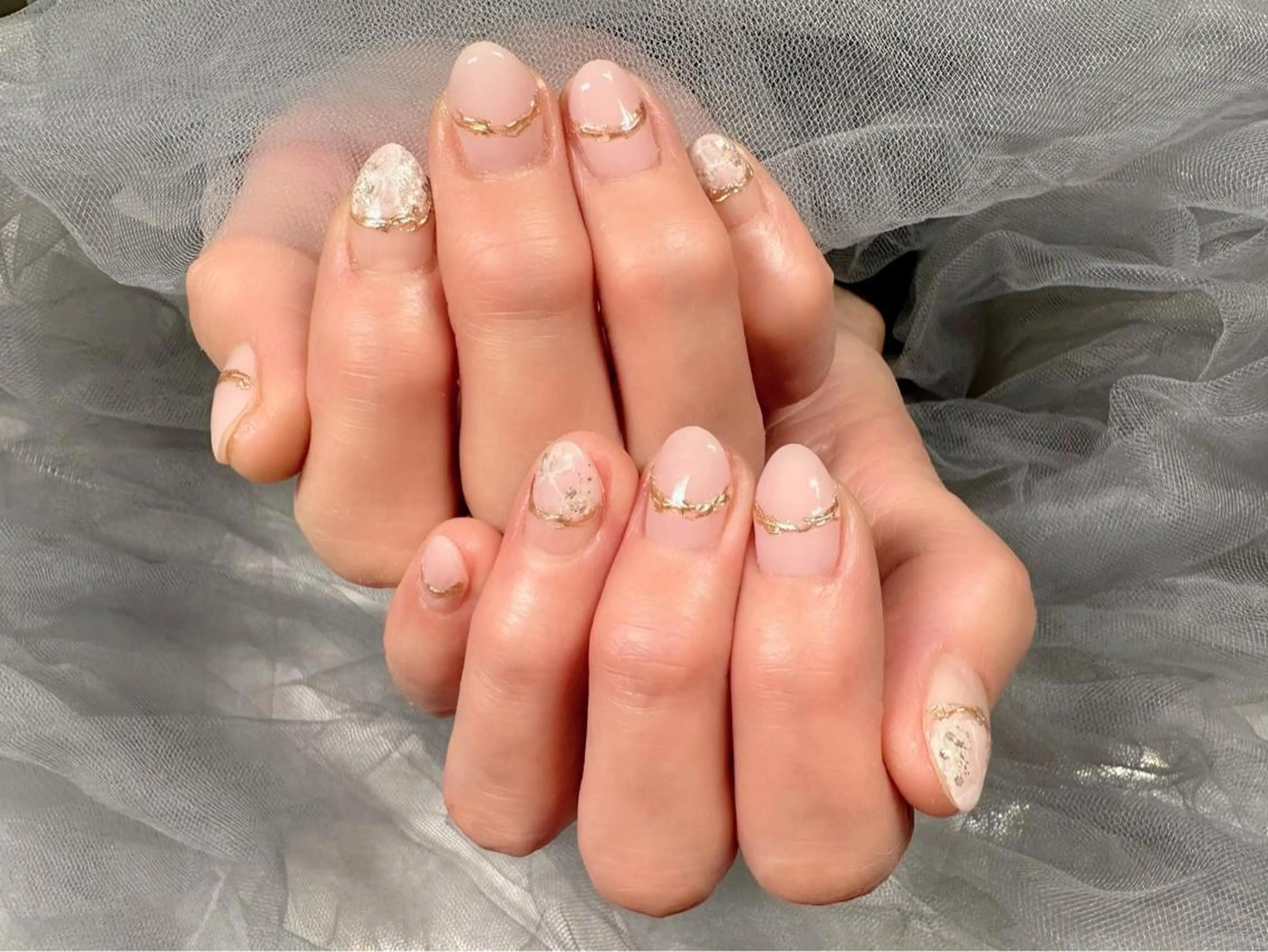 ネイル ピンク シンプルネイル ハンドネイル Nail Salon KURELLYのネイルデザイン