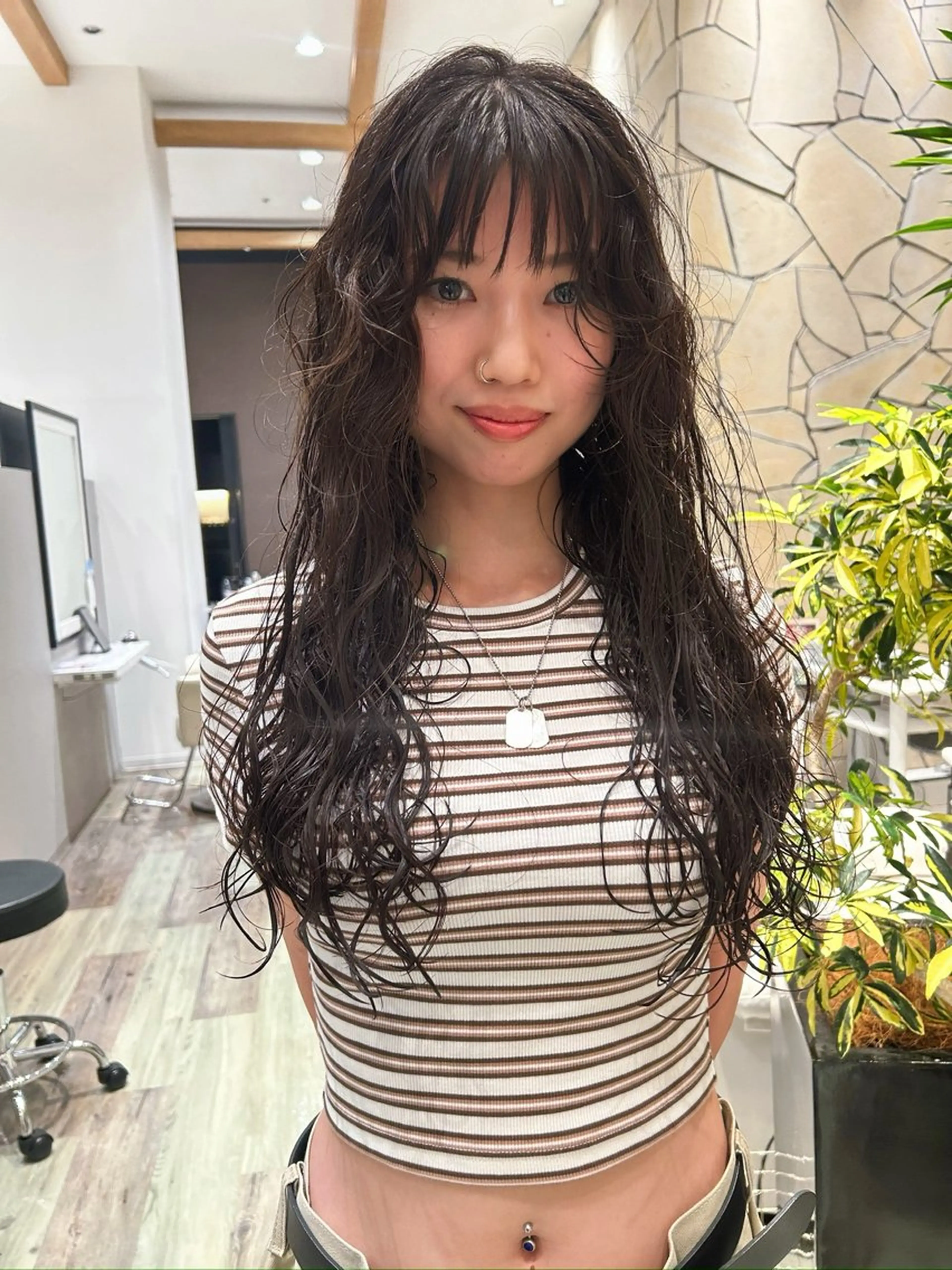 ロング パーマ ロング カット パーマ k-two☁あべの/ パーマ/Touaのヘアスタイル