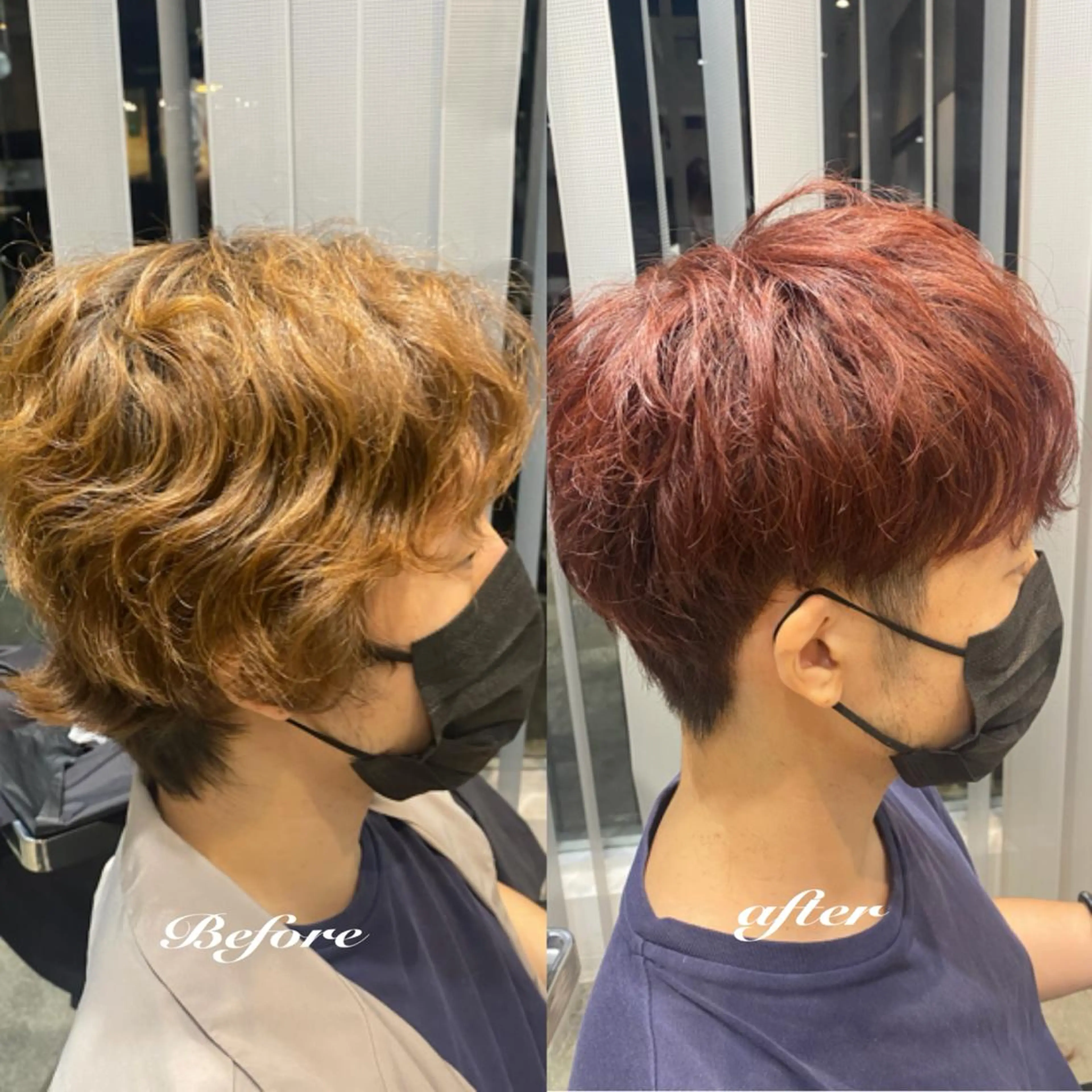 カラー パーマ メンズ 新宿⌇韓国風ヘア ⌇透明感カラーのヘアスタイル