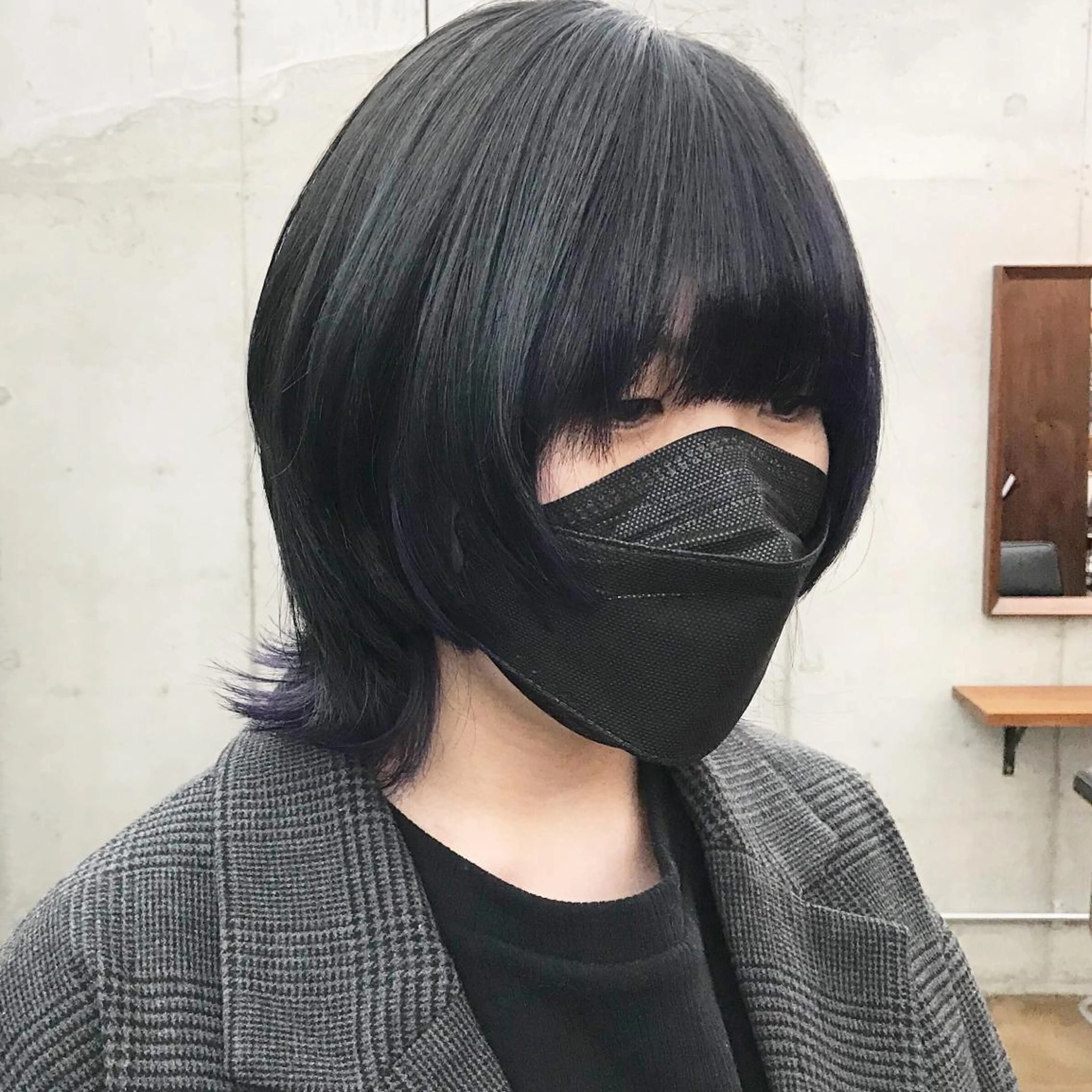 ショート カラー パープルカラー ショートヘア ウルフカット カット ヘアカラー トリートメント ヘアセット ✂︎ウルフ・ショート ✂︎MIKUNIのヘアスタイル