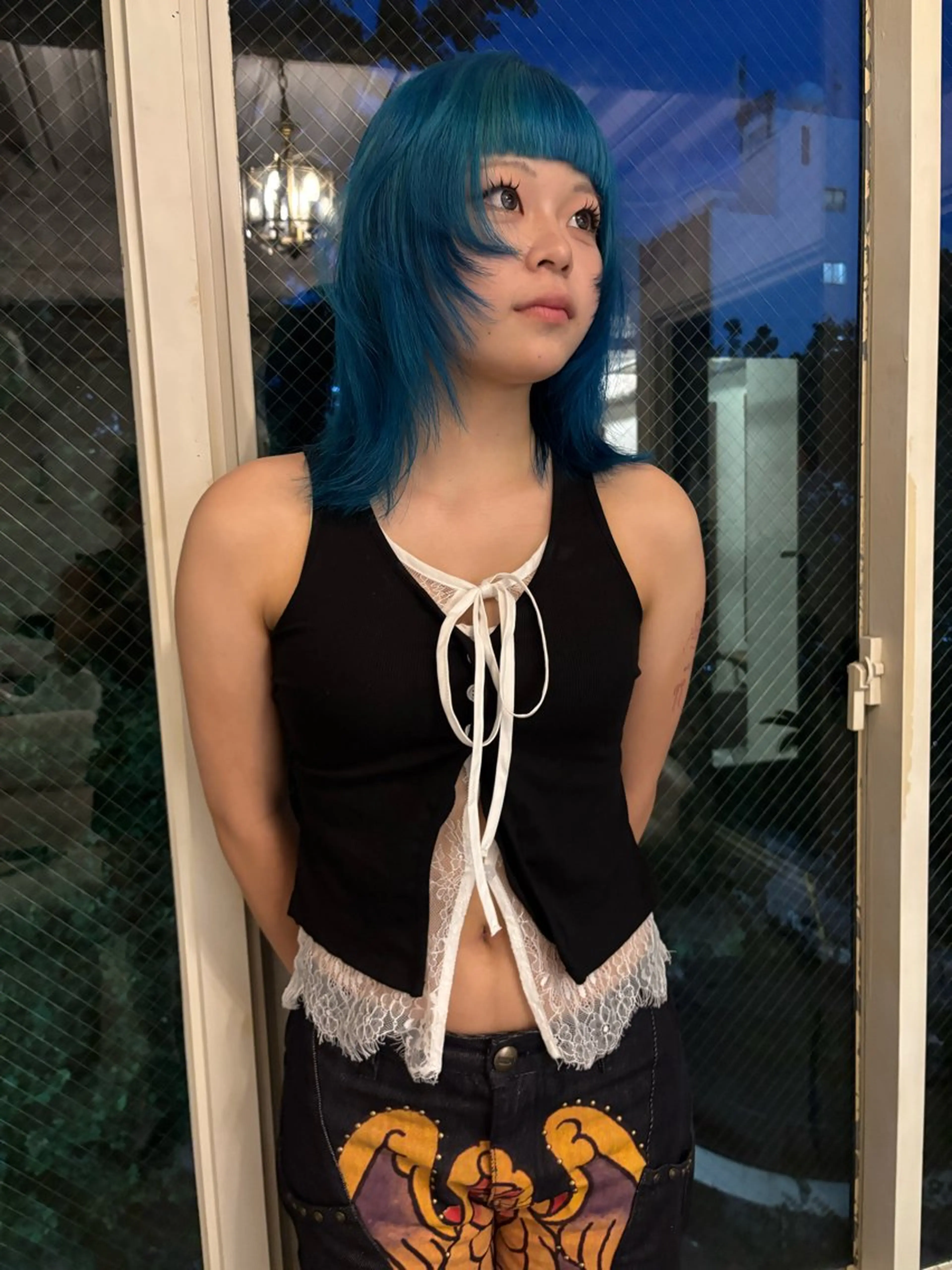 ミディアム カット ヘアカラー トリートメント ヒラカホ/ ブリーチ/似合わせのヘアスタイル